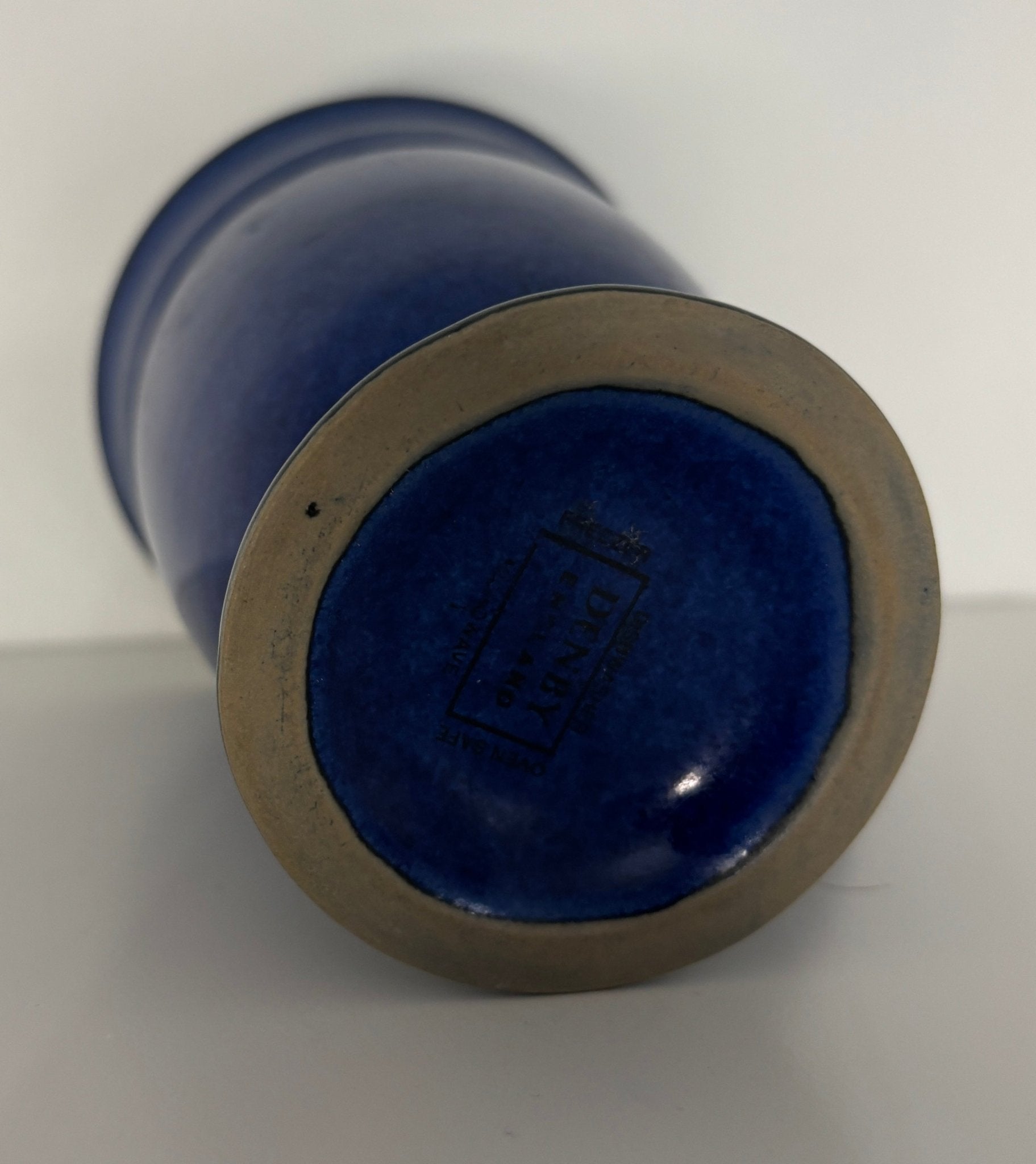 Denby Blue and Green Footed Pedestal Mugs