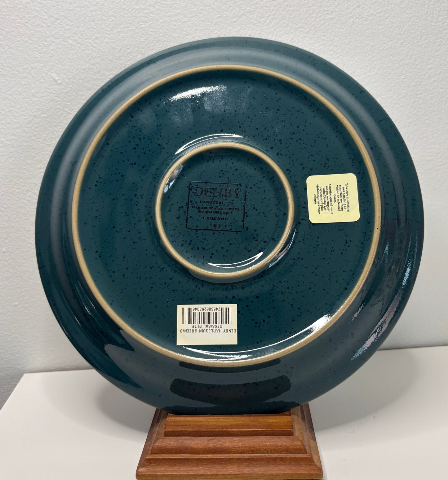 Denby Harlequin Blue and Green Salad Plates