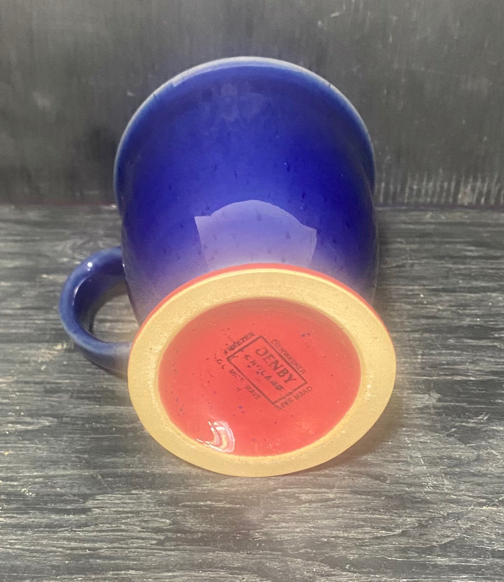 Denby Harlequin Blue Pedestal Mug