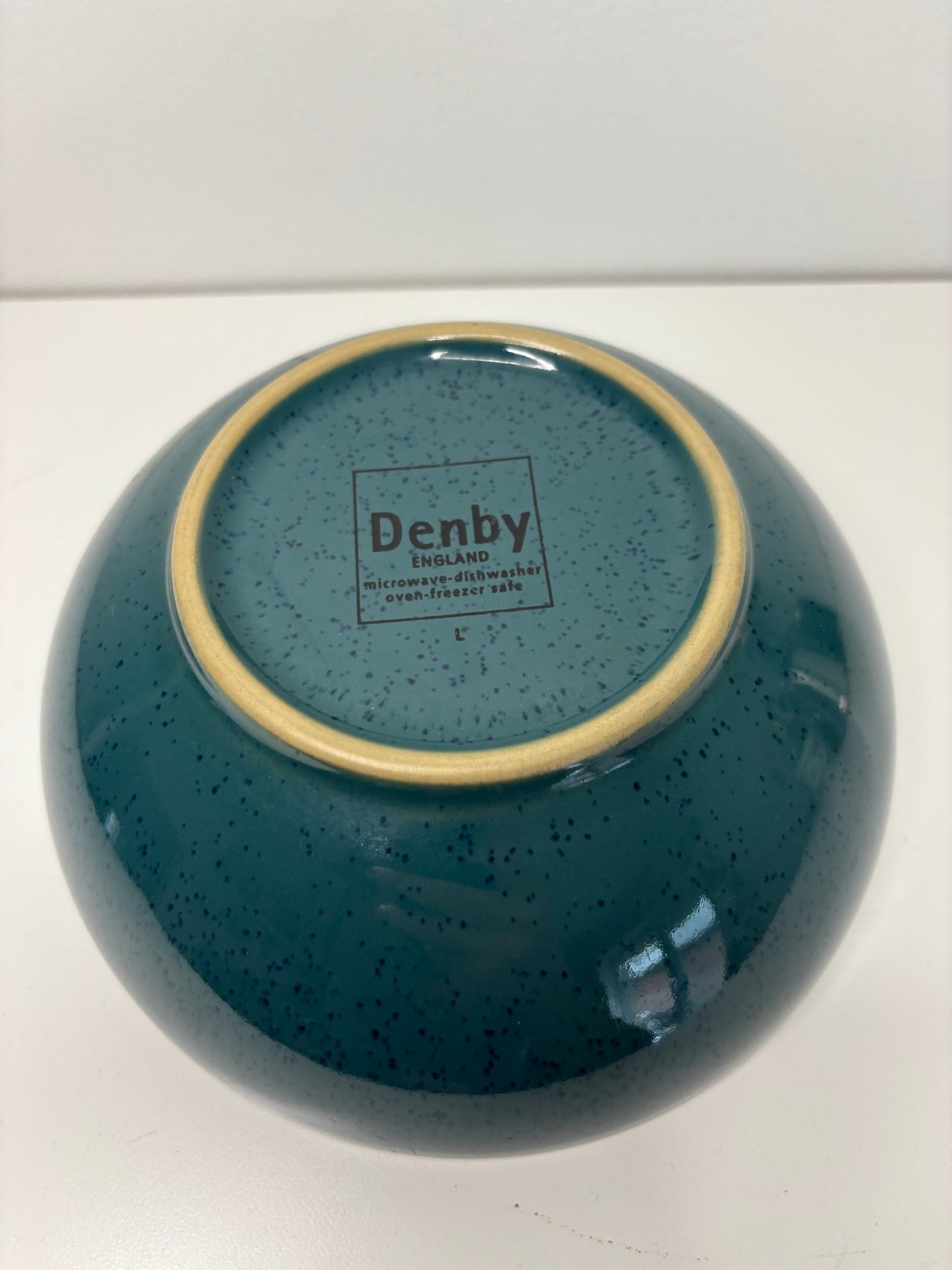 Denby Harlequin Green and Red Soup Bowls