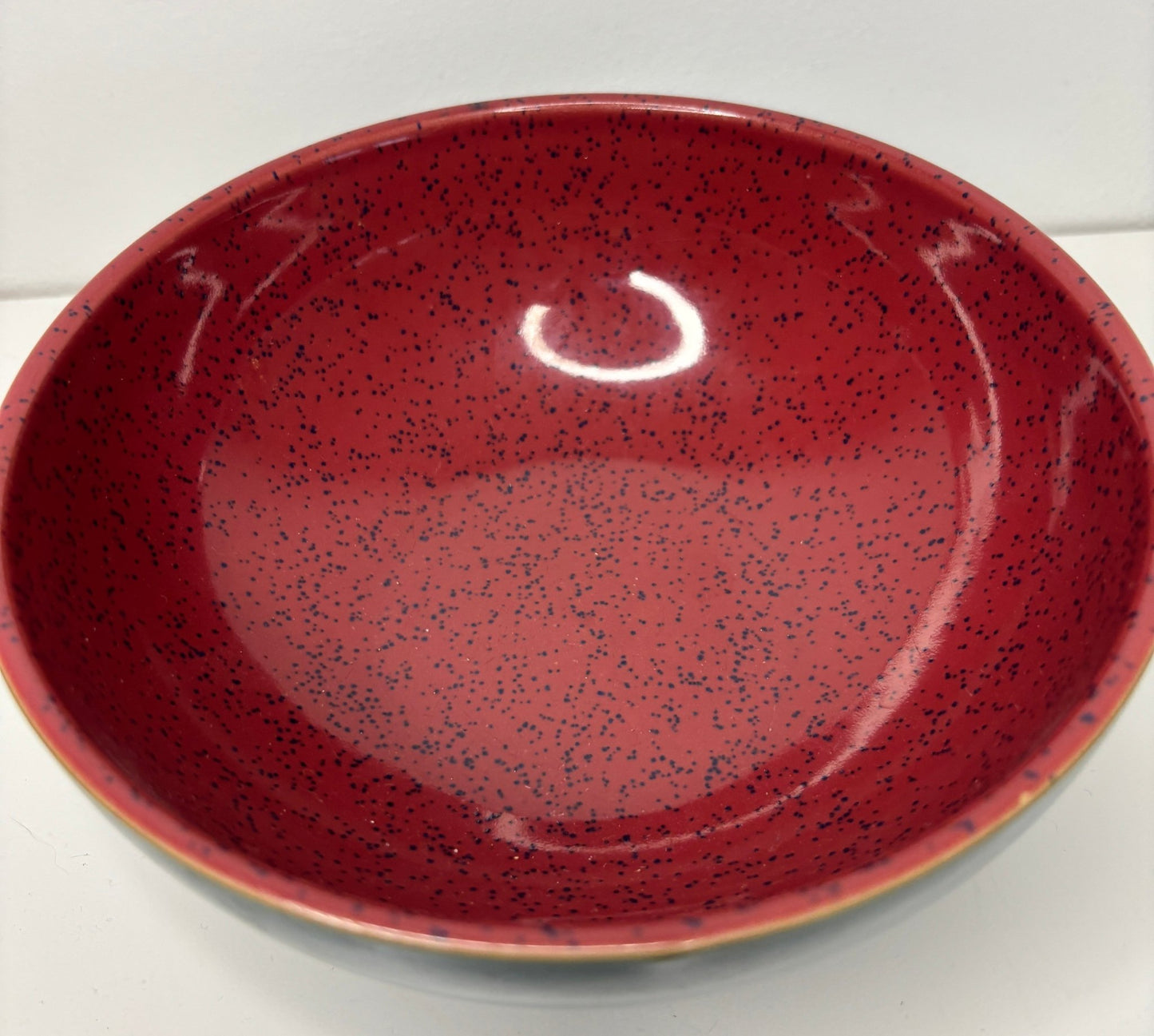 Denby Harlequin Green and Red Soup Bowls