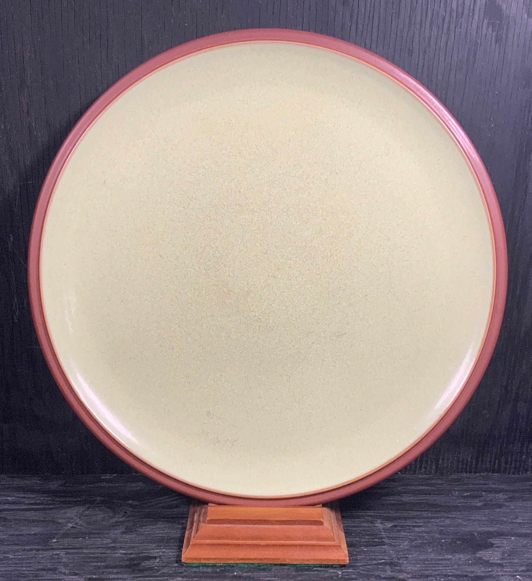 Denby Juice Apple Green and Brown Dinner Plate