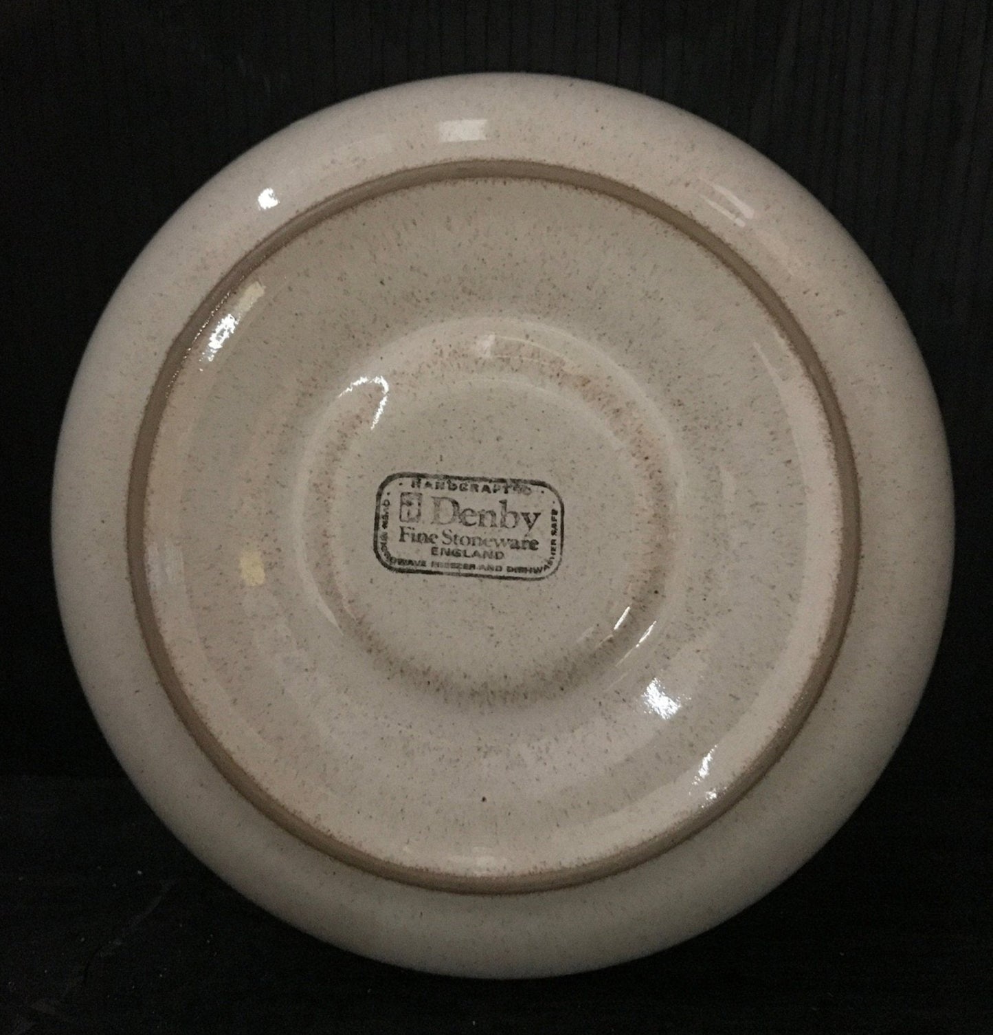 beige and brown Denby Langley Sahara Stoneware Saucer