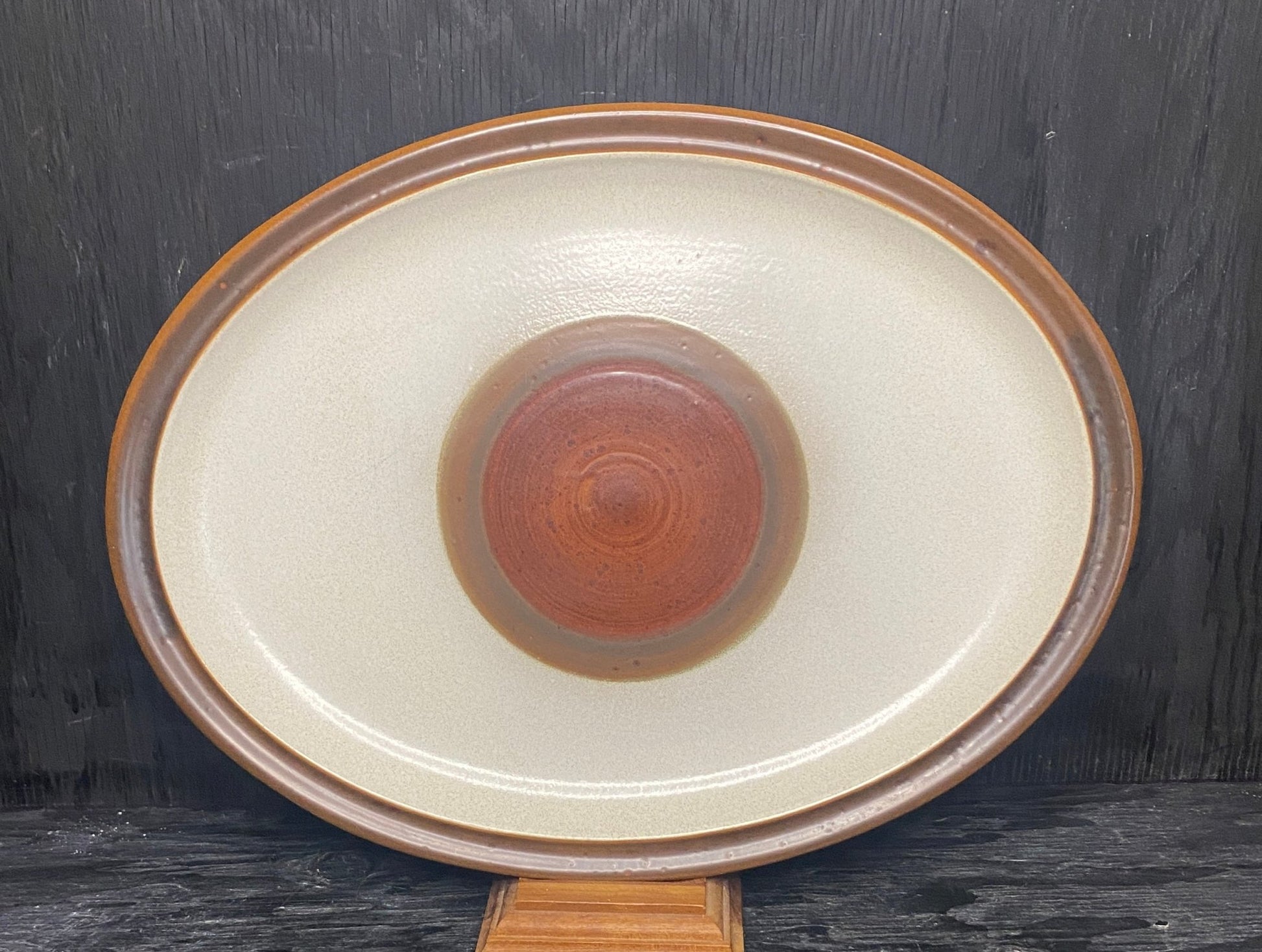 Denby Potters Wheel Rust Red Oval Serving Platter