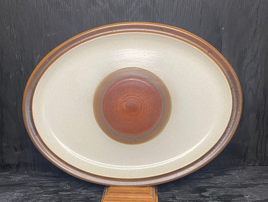 Denby Potters Wheel Rust Red Oval Serving Platter