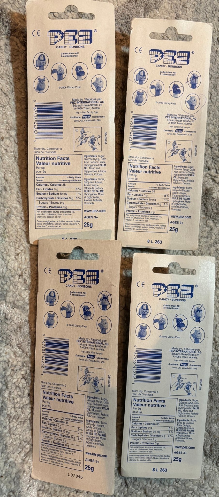 Disney Best of Pixar Pez Dispensers