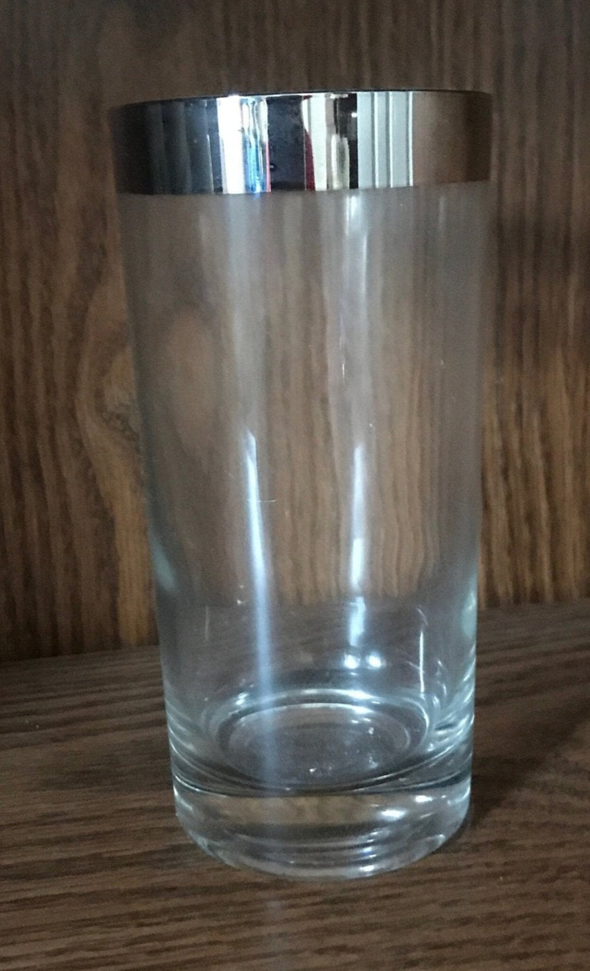 Dorothy Thorpe Silver Cocktail Highball Barware Set with Carrier