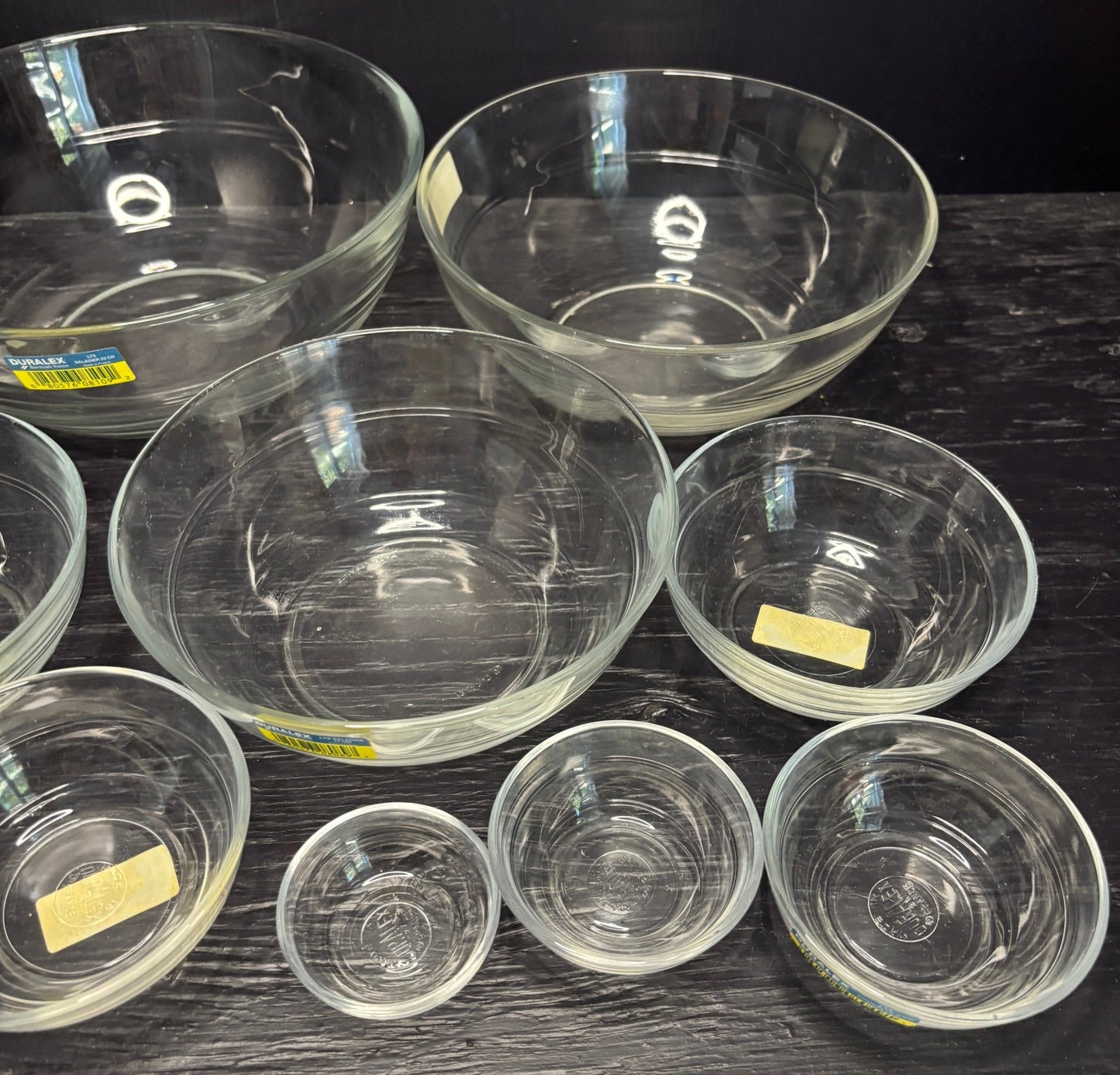 Duralex Bormioli Rocco Lys 9 Piece Glass Mixing Bowl Set