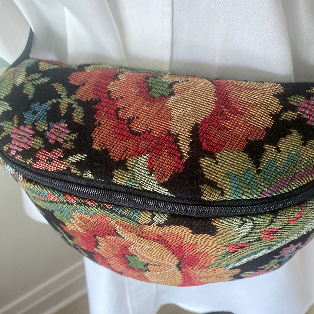 Emerald Woods Vintage Tapestry Embroidered Fanny Pack