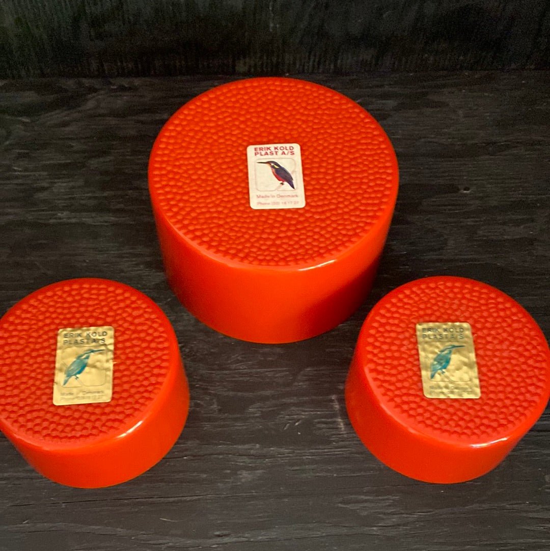 Erik Kold Plastic Orange Serving Bowls