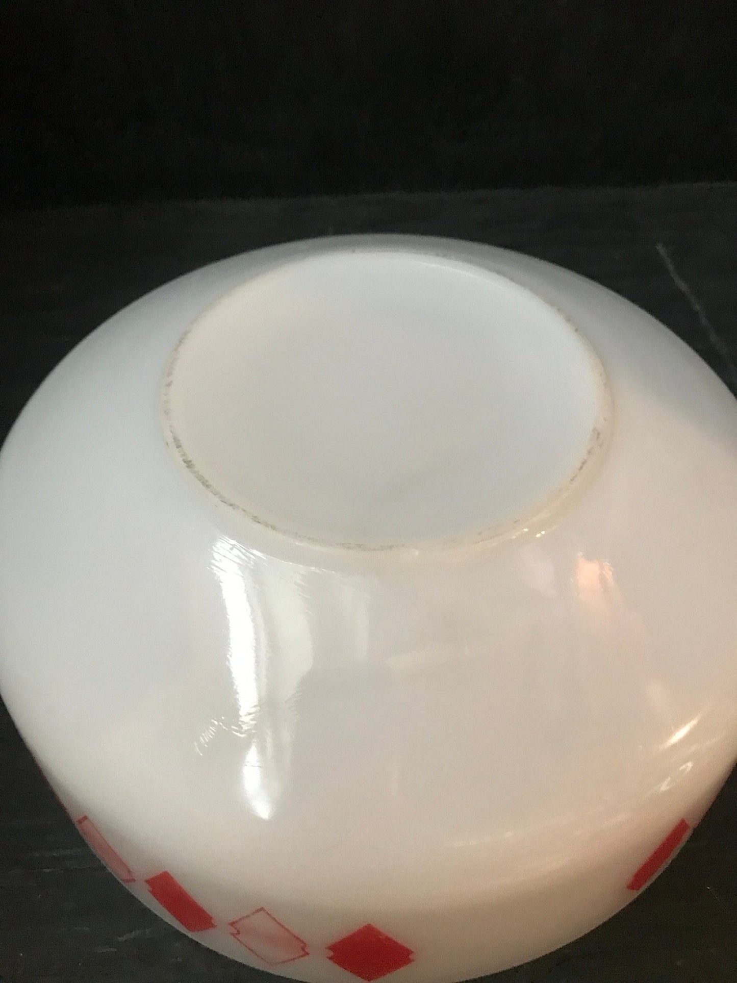 Federal Glass 1950's Diamond Milk Glass Bowl