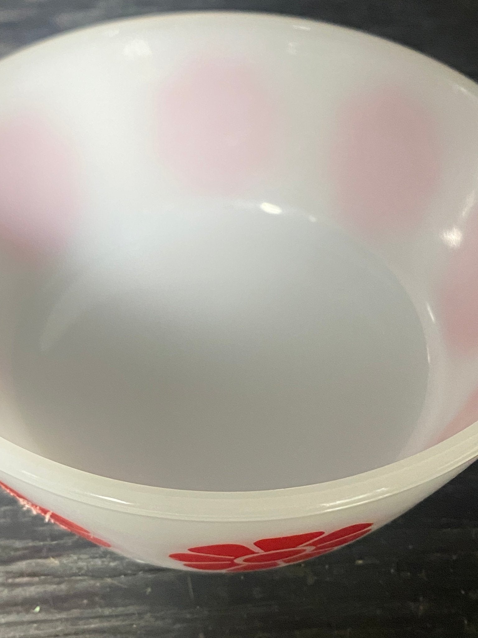Federal Glass Red Daisy Mixing Bowl