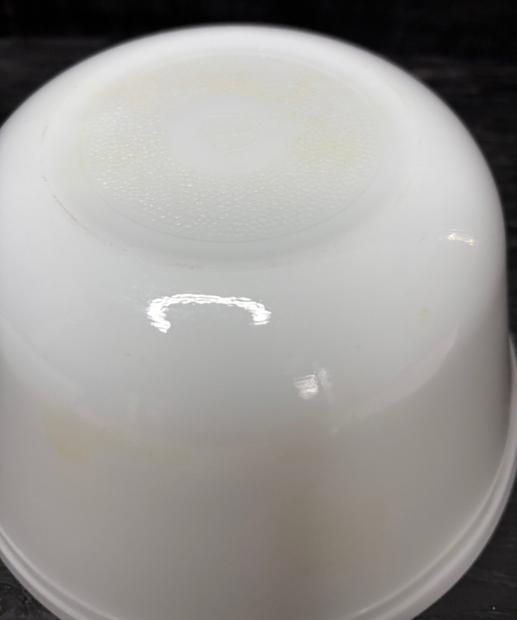 White Mixing Bowl with ribbed design