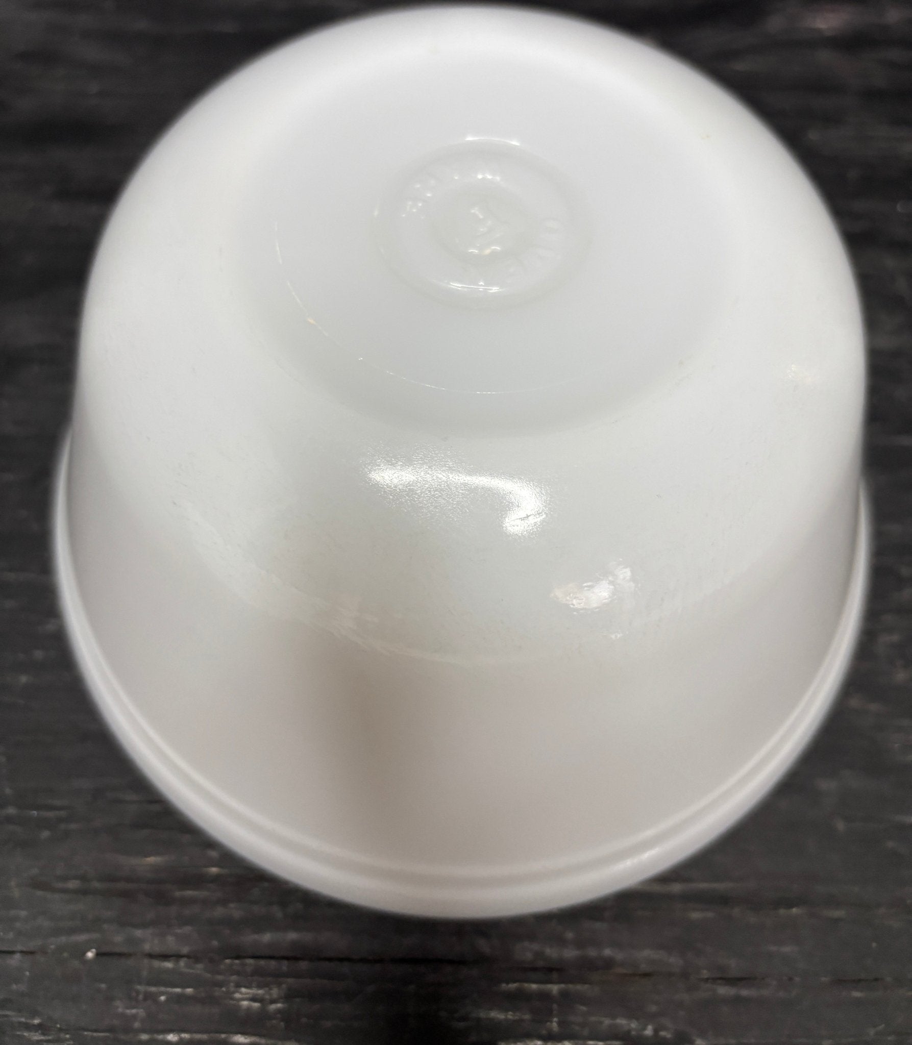 White mixing Bowl with ribbed design