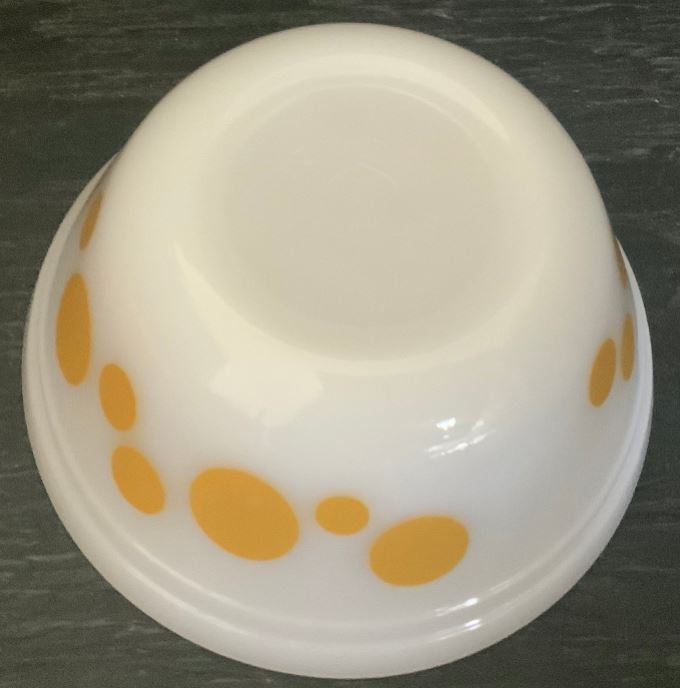 Federal Glass Gold Polka Dot Mixing Bowl