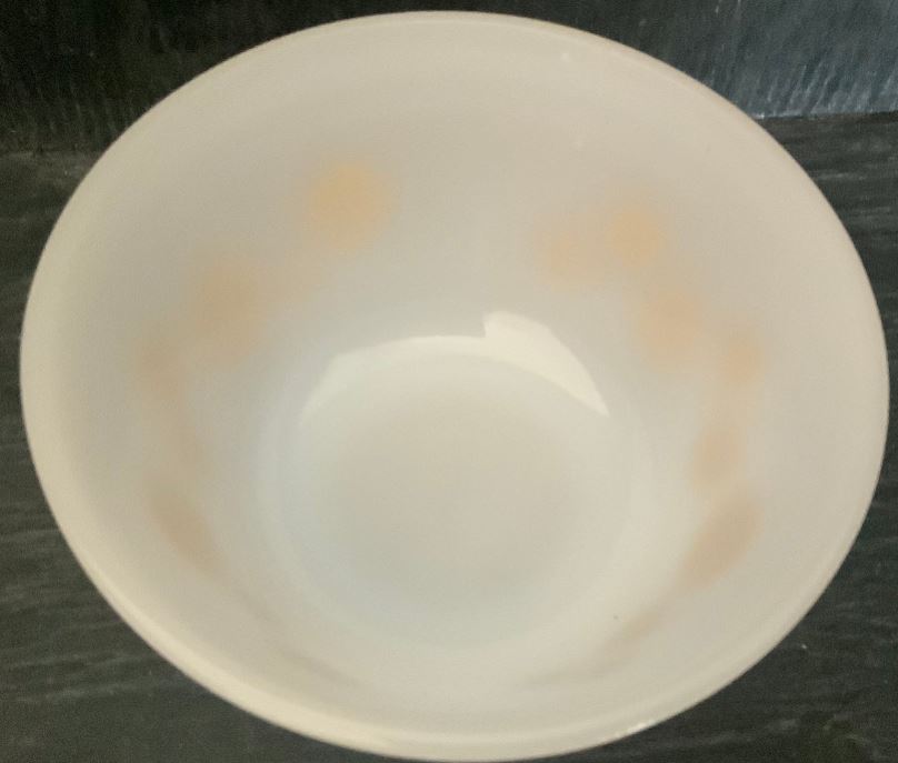 Federal Glass Yellow Gold Polka Dot Mixing Bowl