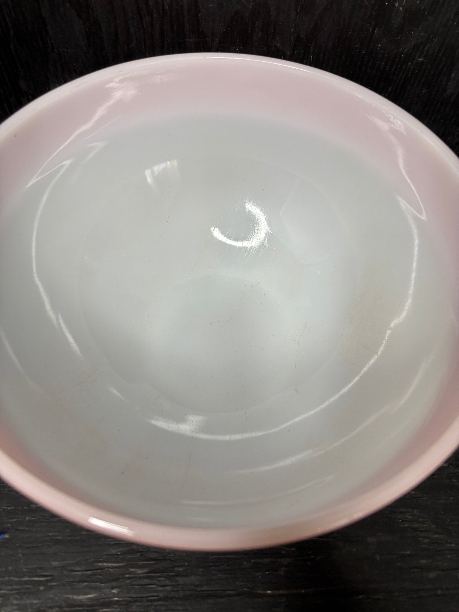 Fire King 9 Inch Pink Colonial Band Mixing Bowl