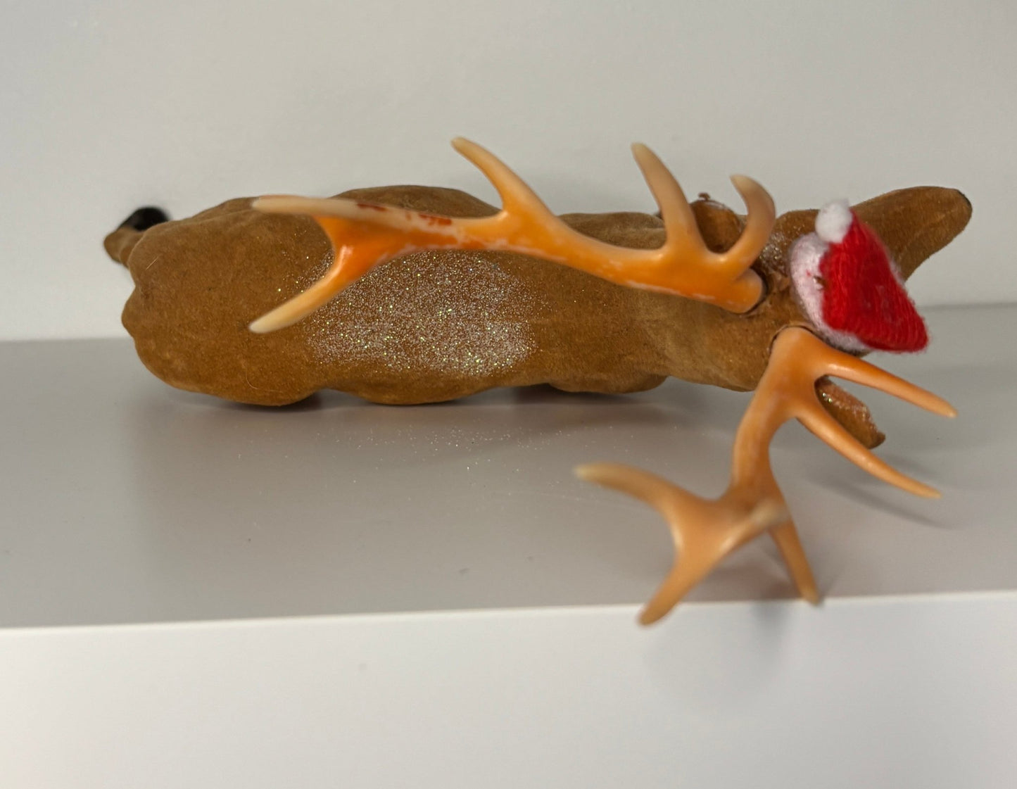 Flocked Felt Reindeer Figurine