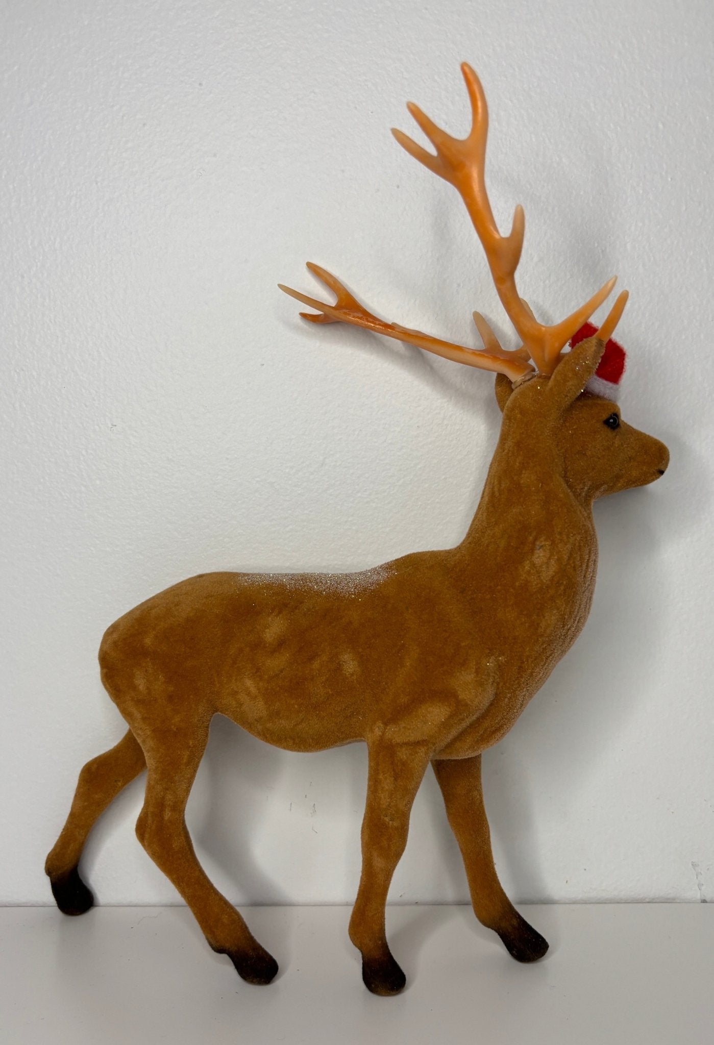 Flocked Felt Christmas Reindeer