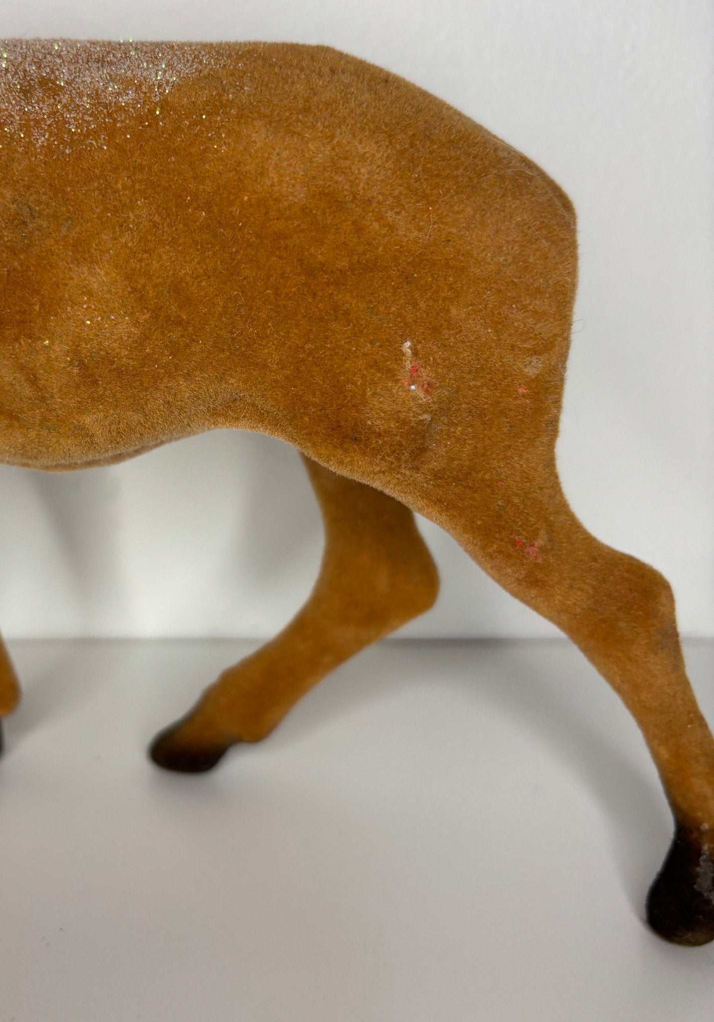 Flocked Felt Christmas Reindeer Figurine