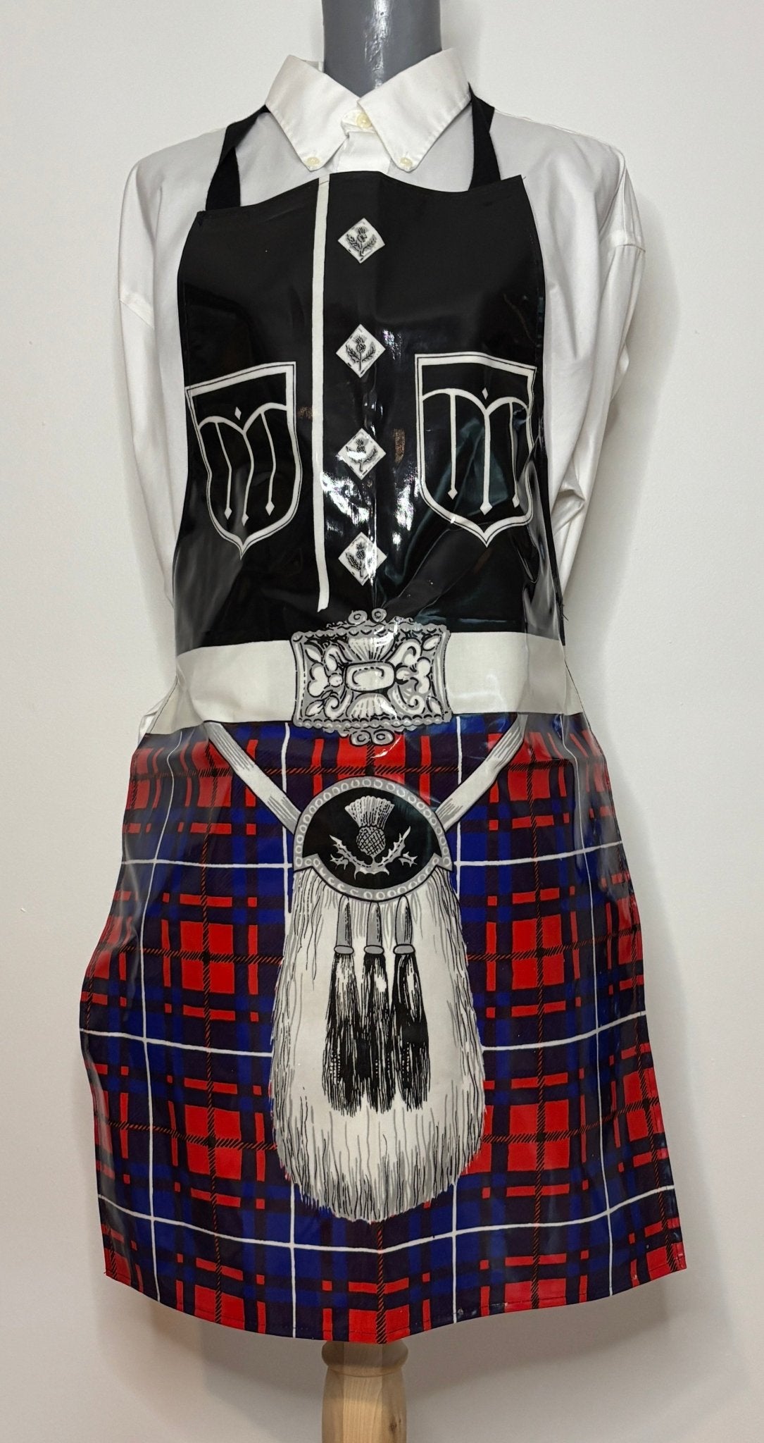 Glen Appin Scottish Tartan Kilt Theme Vinyl BBQ Apron