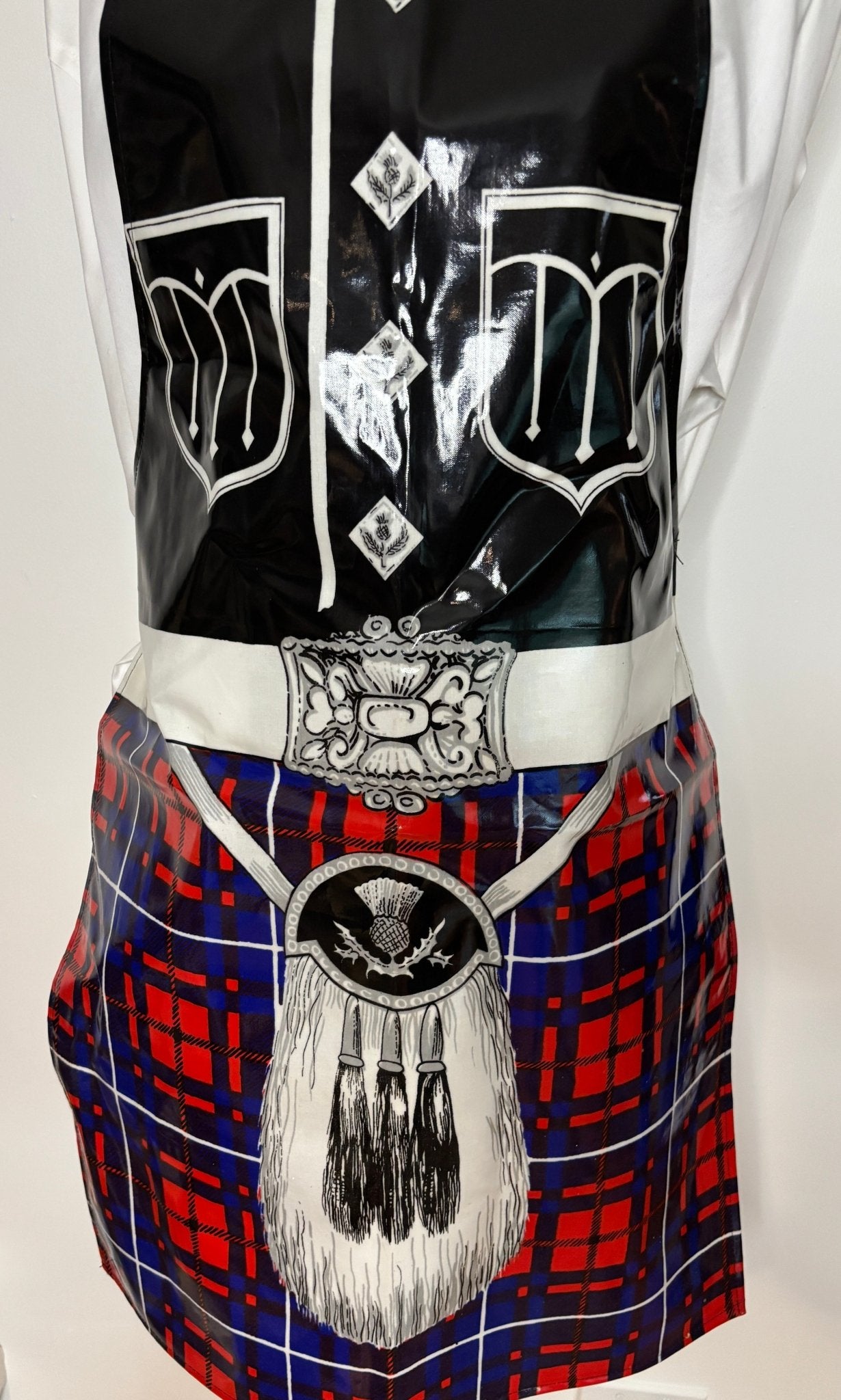 Glen Appin Scottish Kilt Theme Vinyl BBQ Apron