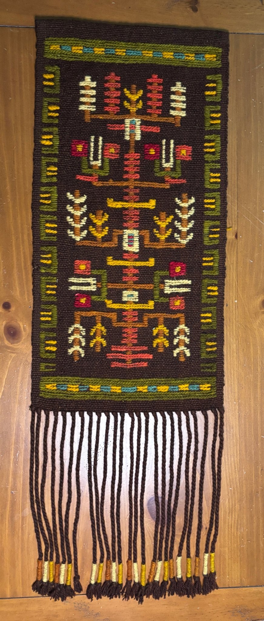 Hand Woven Polish Cepelia Wool Tapestry Wall Hanging