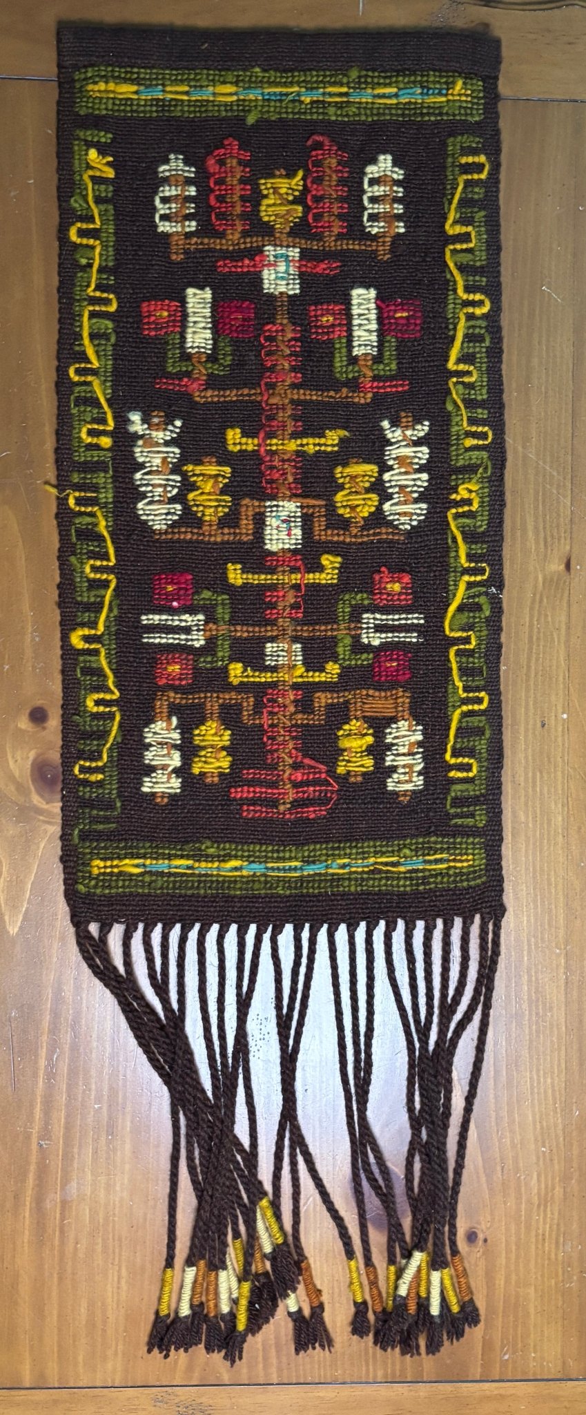 Hand Woven Polish Cepelia Wool Tapestry Wall Hanging