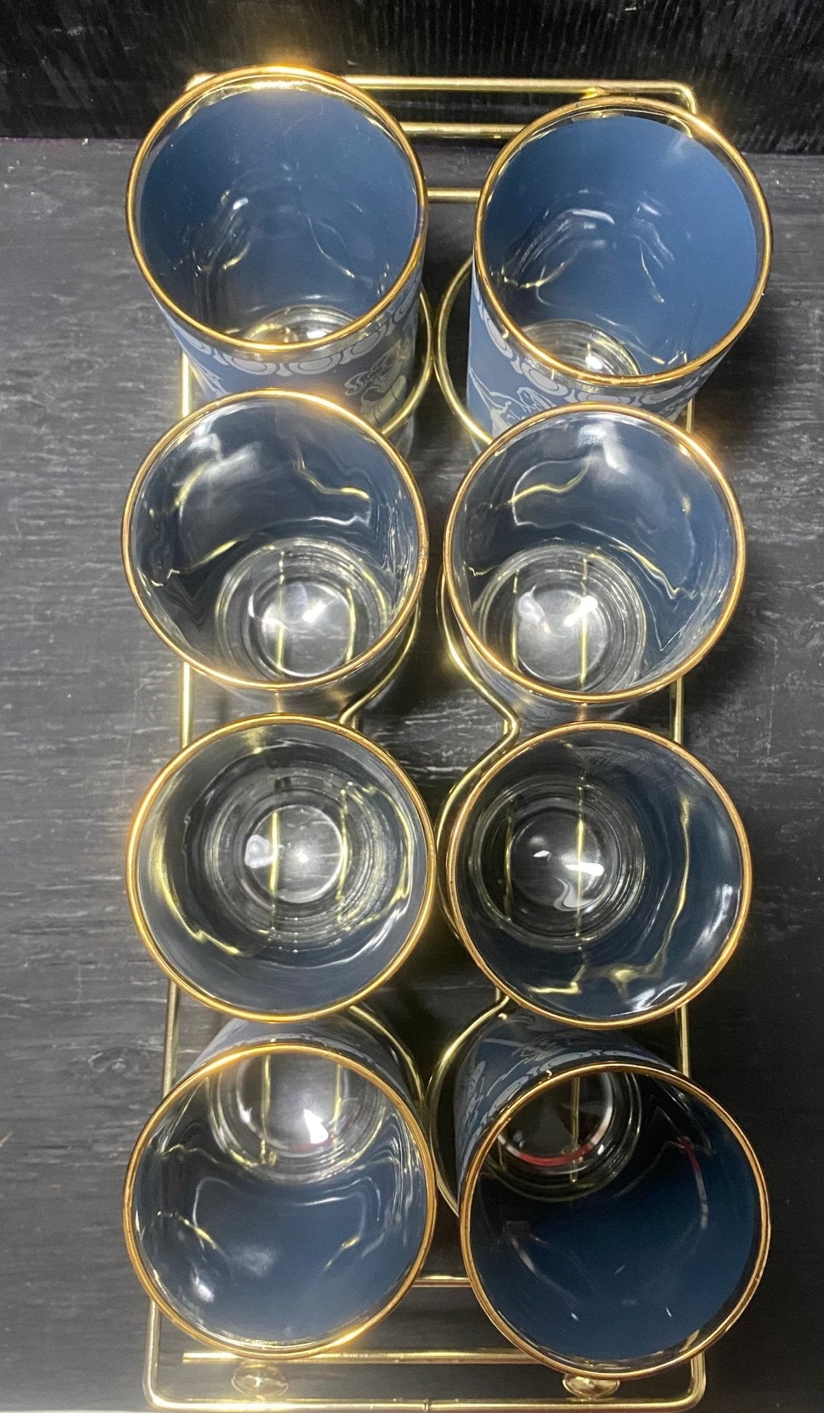 Jeanette Hellenic Greek Tumblers Set With Carrier