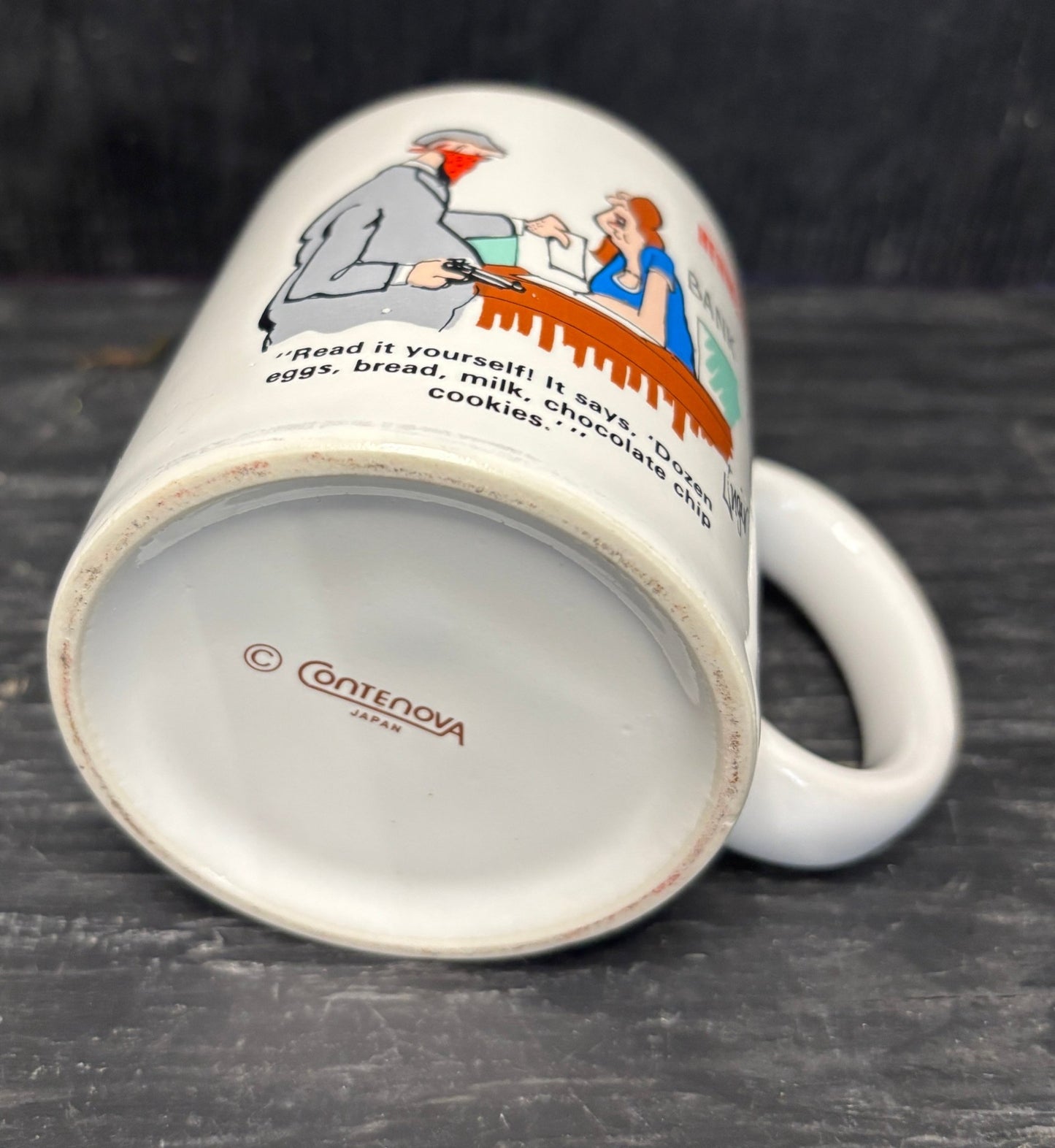 Jim Unger Herman Wrong List for a Bank Mug