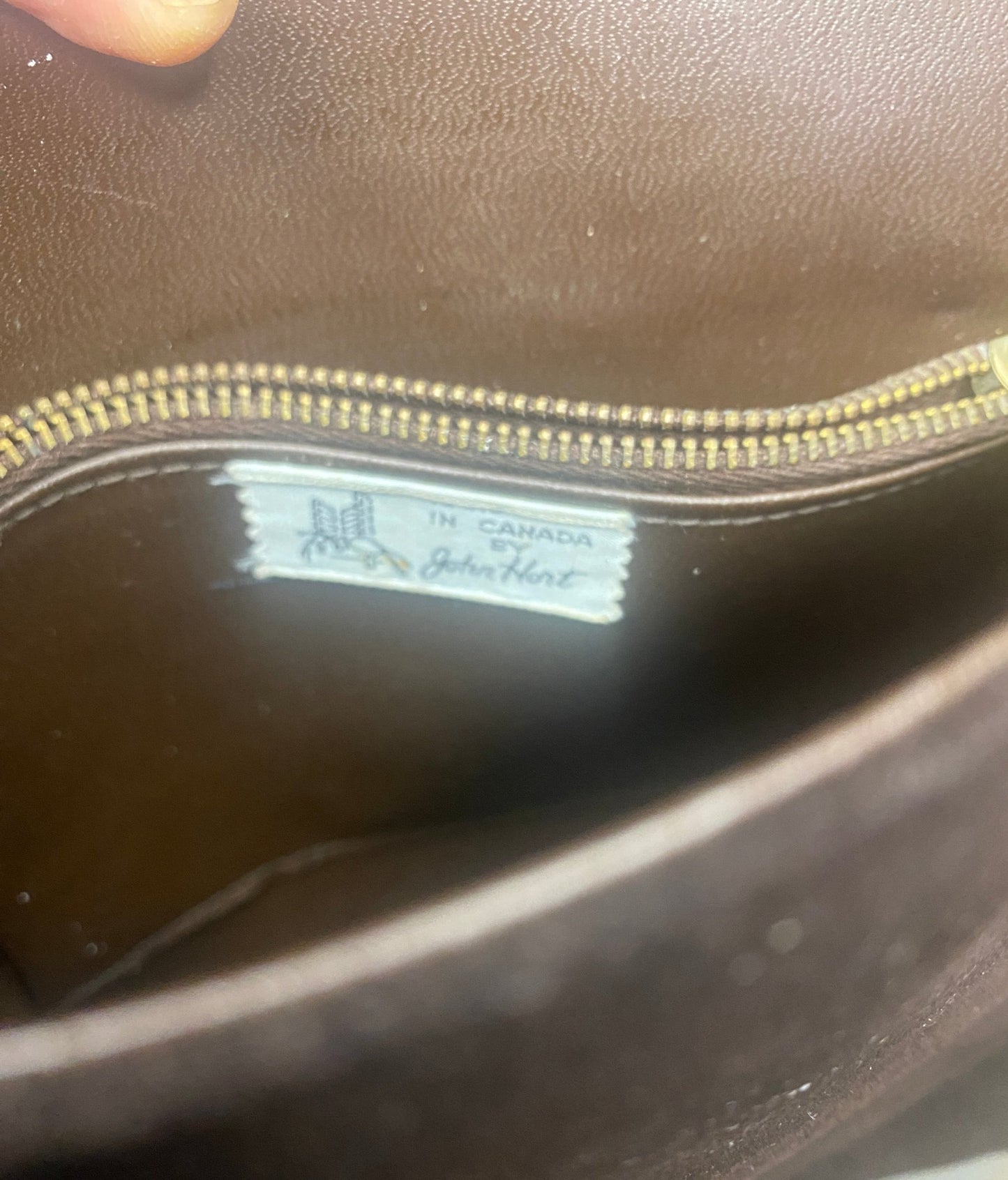 John Hort Brown Suede Purse