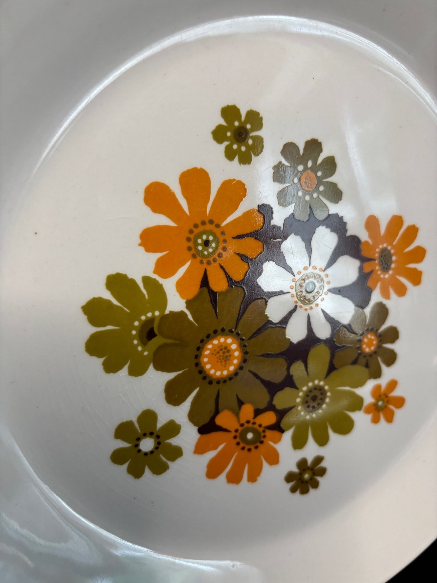 Decorative plate with floral pattern on a white background