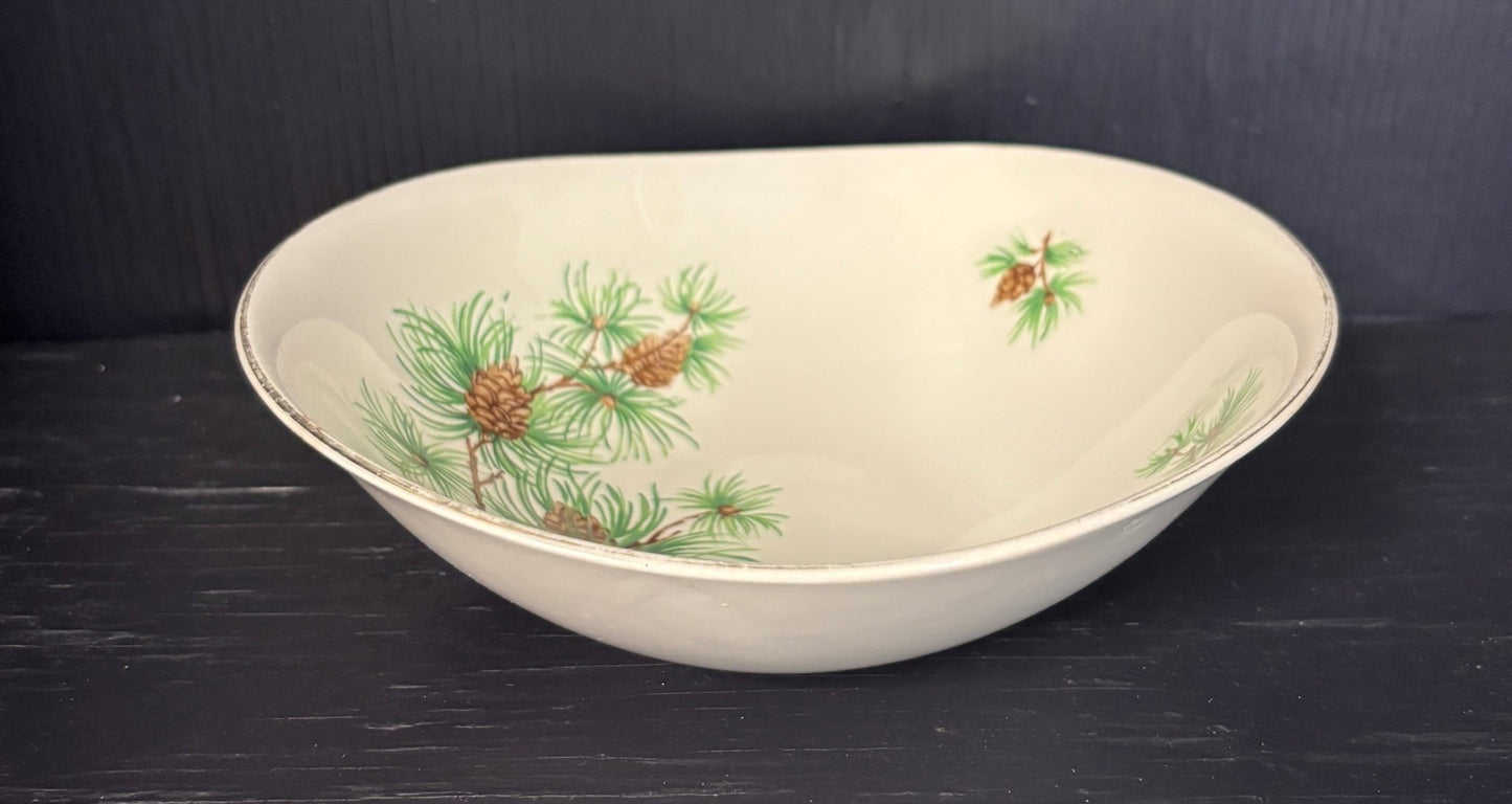 Pine Cone Oval Soup Bowl