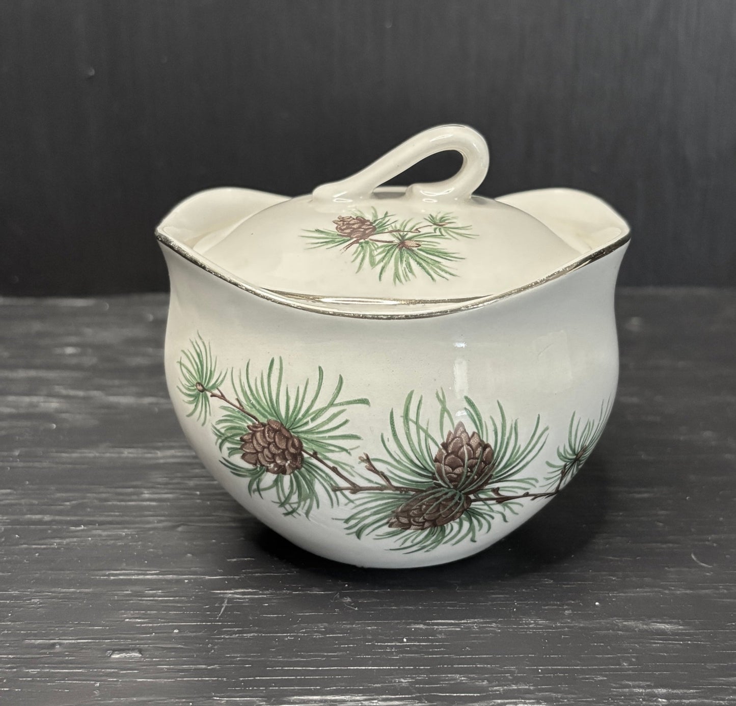 Pine Cone Sugar Bowl