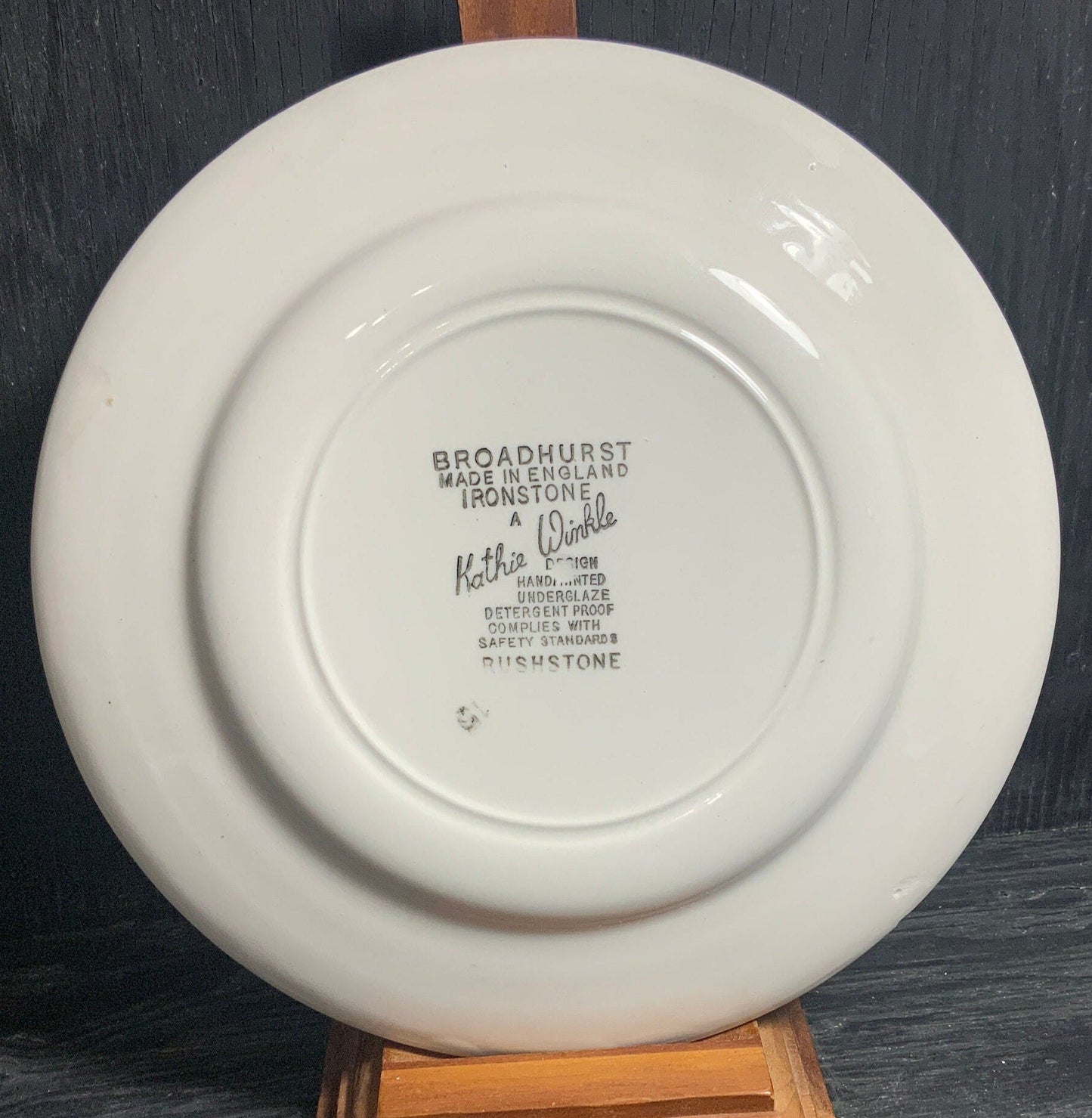Kathie Winkle Broadhurst Ironstone Rushstone Bread Plates