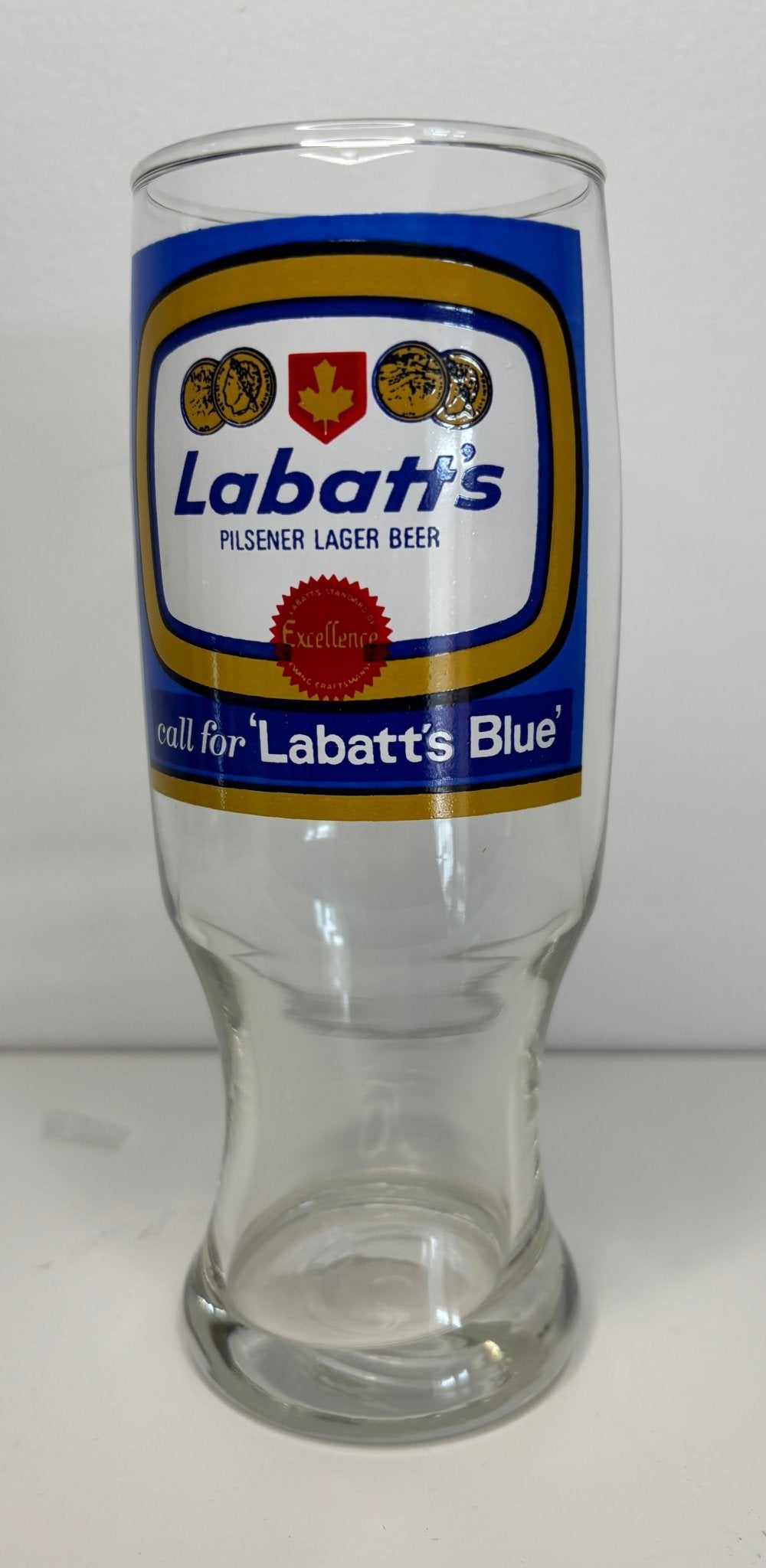 Labatts Blue Pilsner Beer Glass