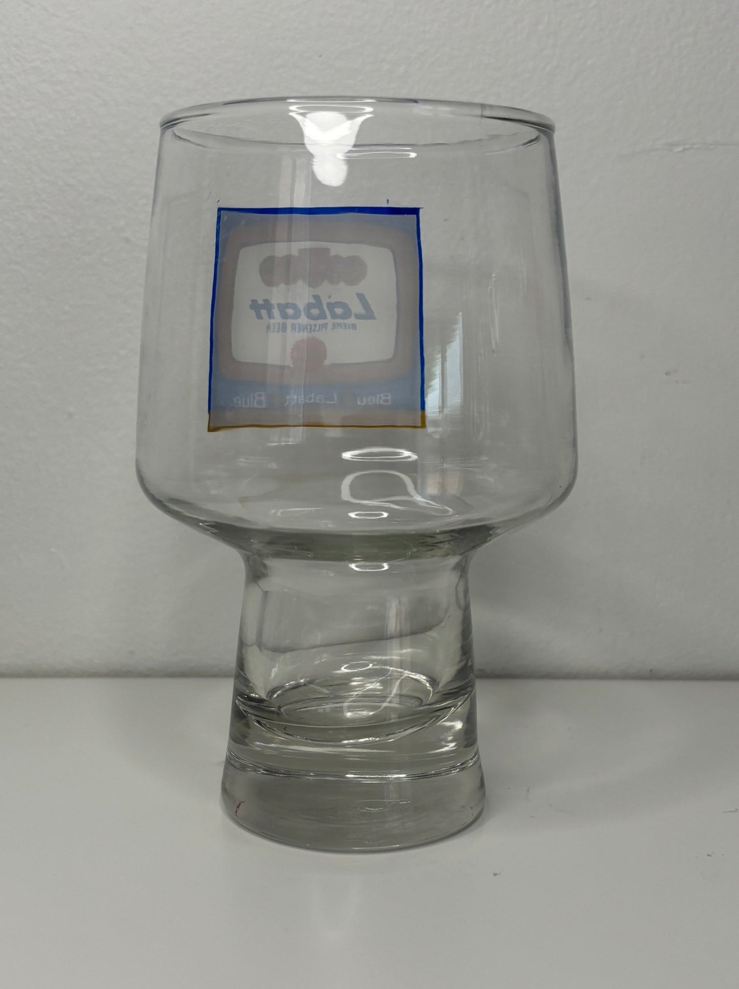 Labatts Blue Pilsner Beer Glass with Labatts Blue logo