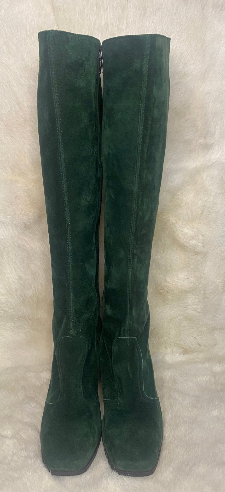 Lazio Amalfi Rangoon Green Suede Knee High Boots