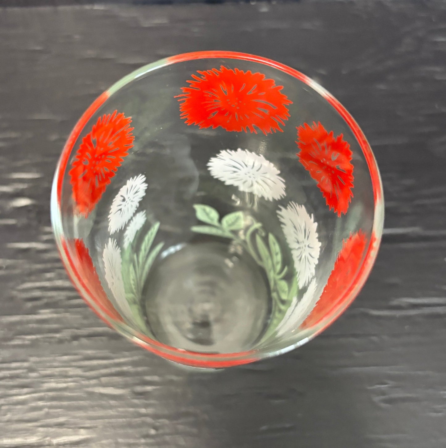 Libbey Red and White Tumbler Drink Glass