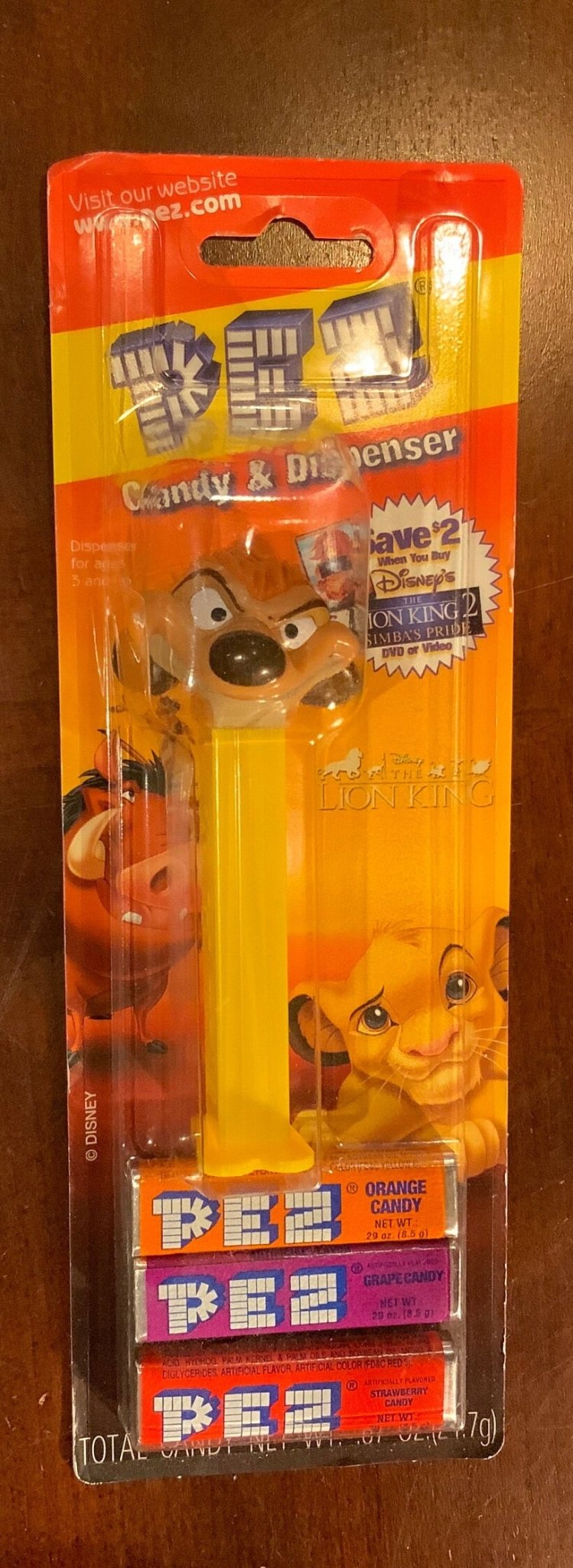 Lion King 2 Pez Dispensers New on Cards lot of 4