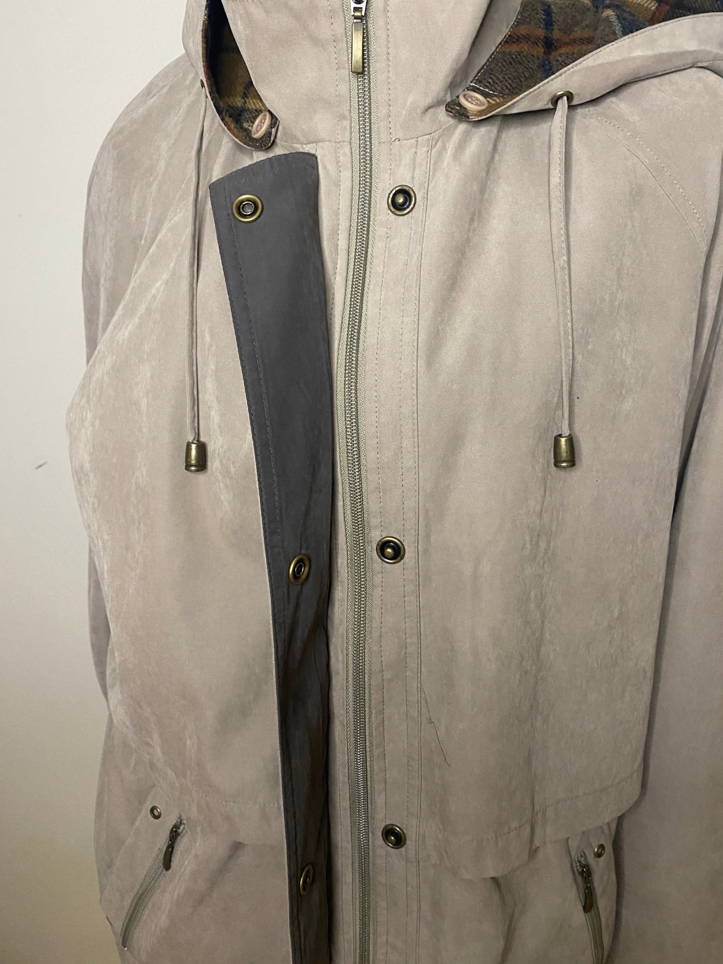 Liz Claiborne Soft Shell Lined Hooded Tan Women’s Coat