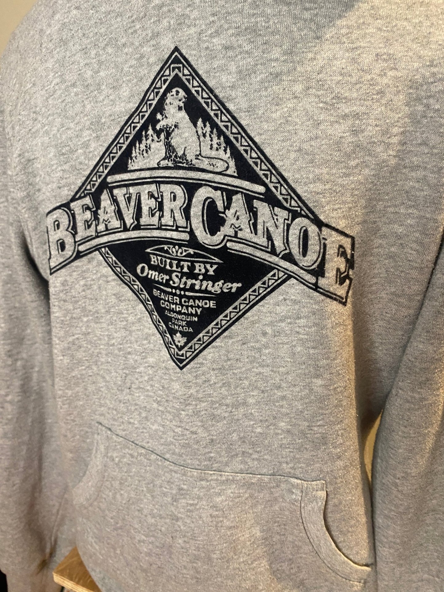 Made in Canada Beaver Canoe Vintage Hoodie