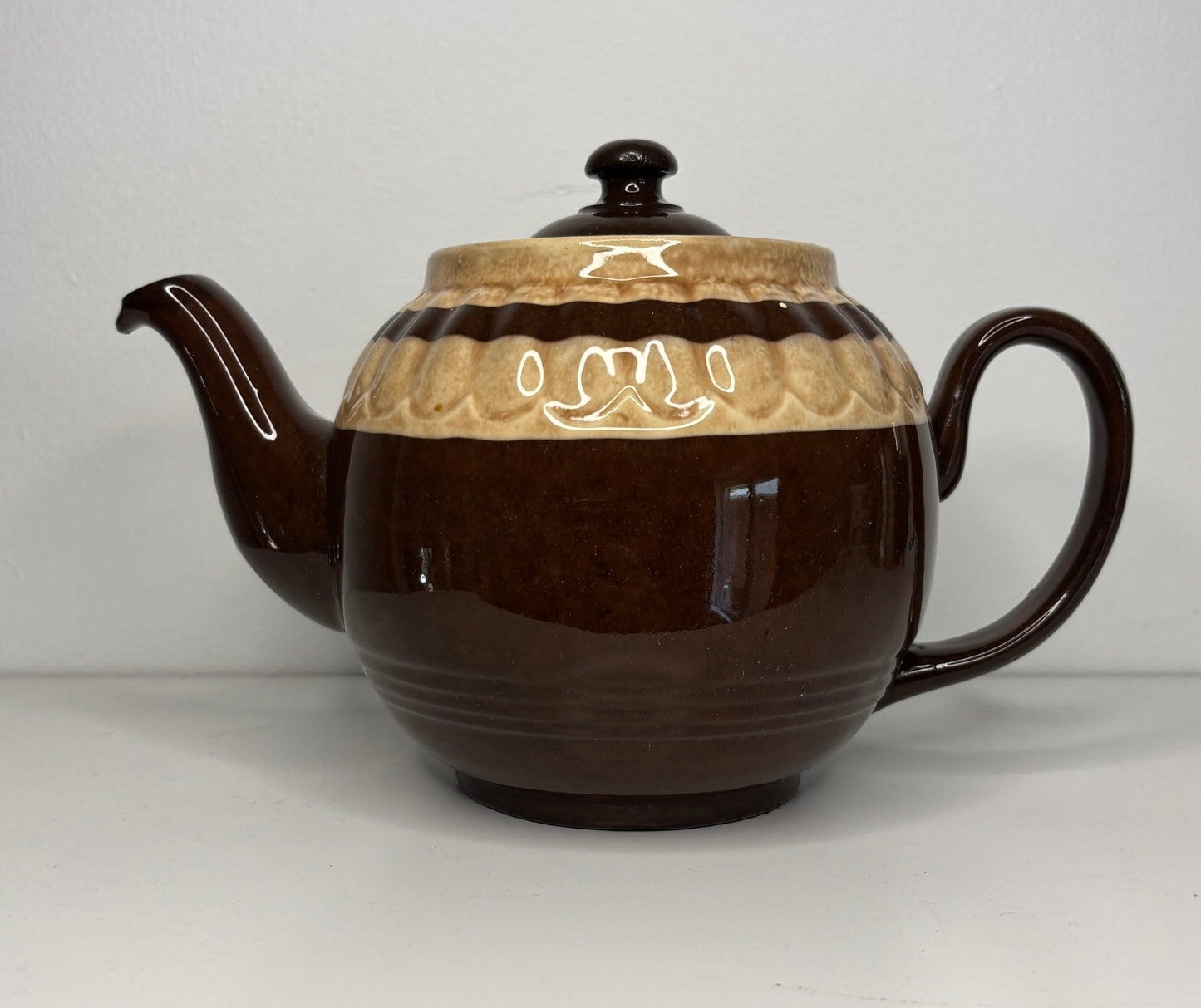 Made in England Brown and Beige Tea Pot