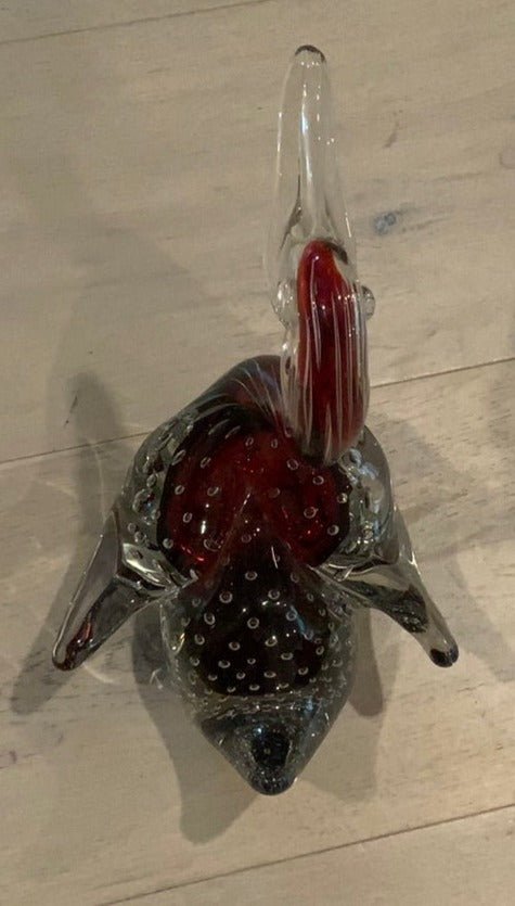 Mid Century Hand Blown Murano Glass Swan Sculpture