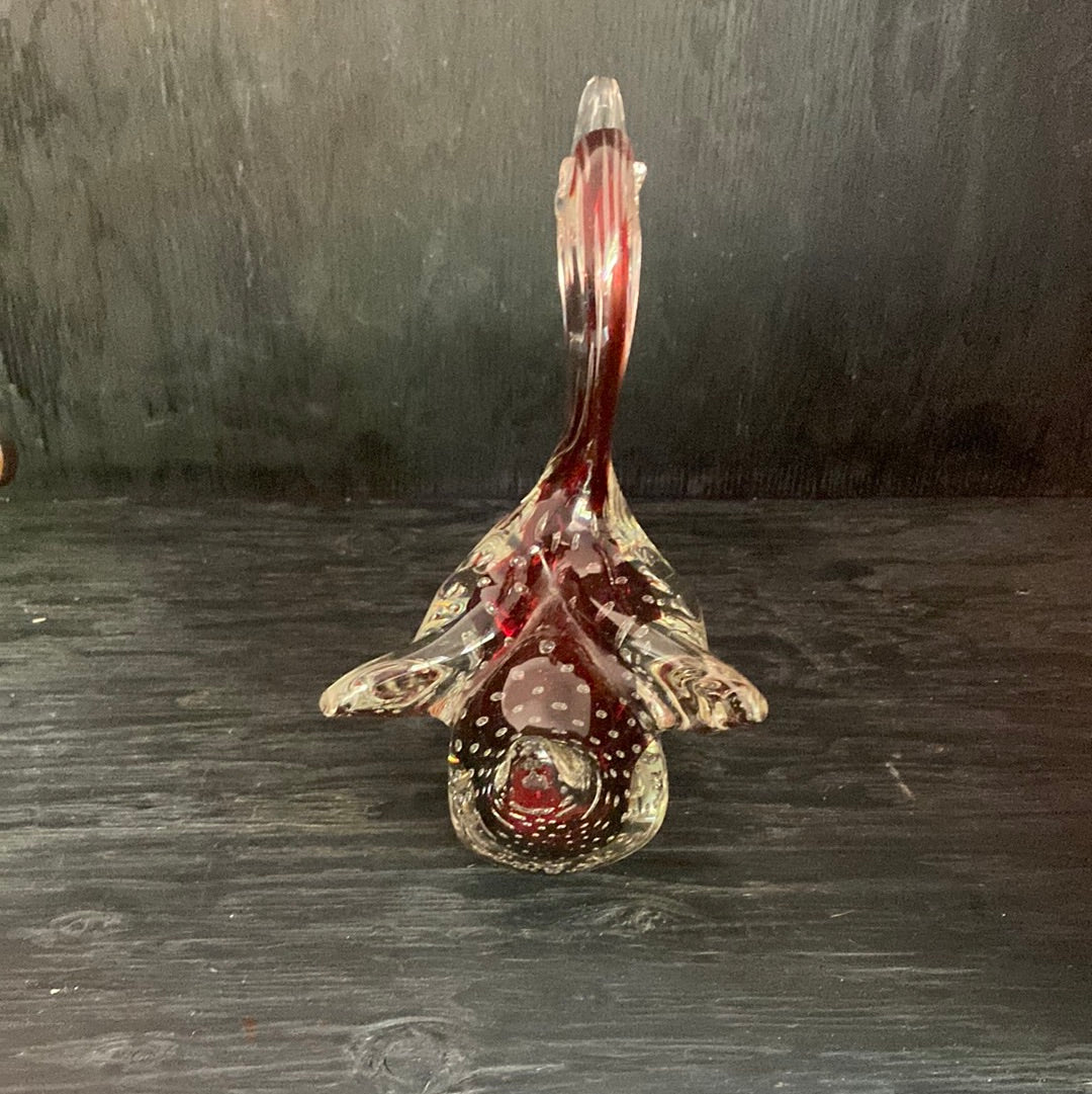 Mid Century Hand Blown Murano Glass Swan Sculpture