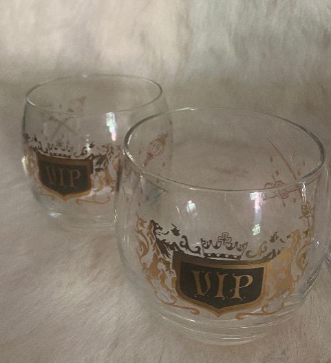Black Gold Roly Poly VIP Cocktail Glasses Set