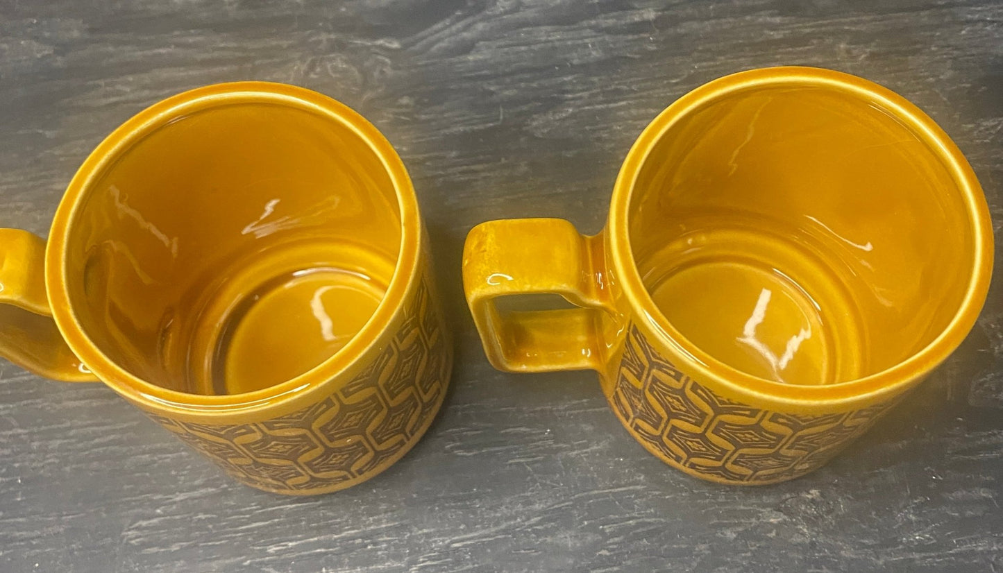 Mid Century Modern Retro Made in Japan Coffee Mugs set
