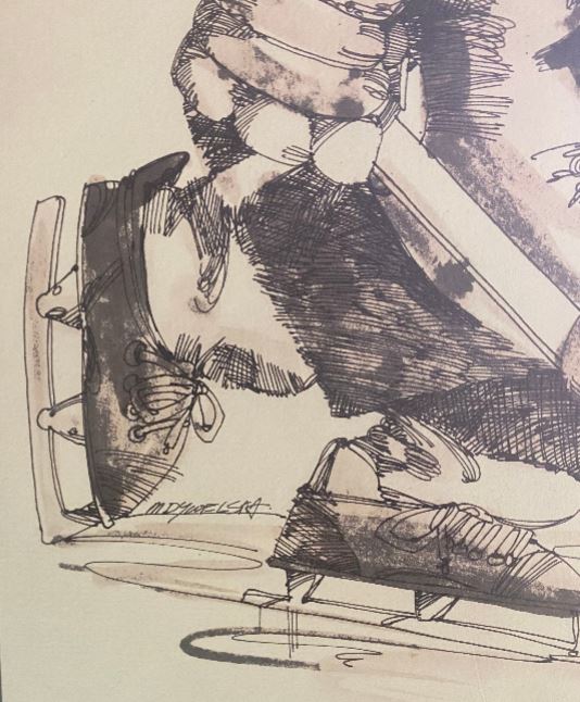 Mike Dywelska The Penalty Shot Hockey Print