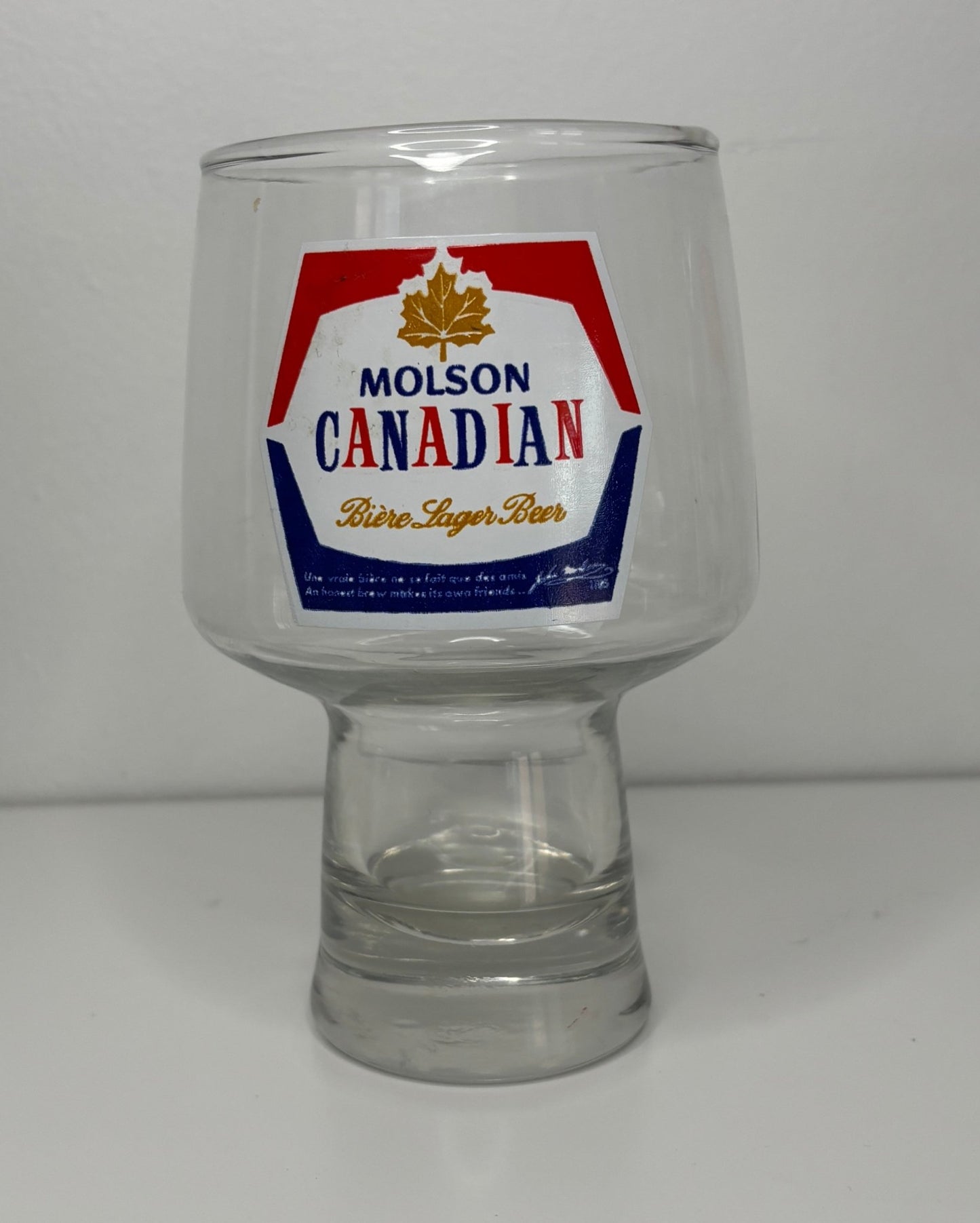 Molson Canadian Short Pilsner Beer Glass