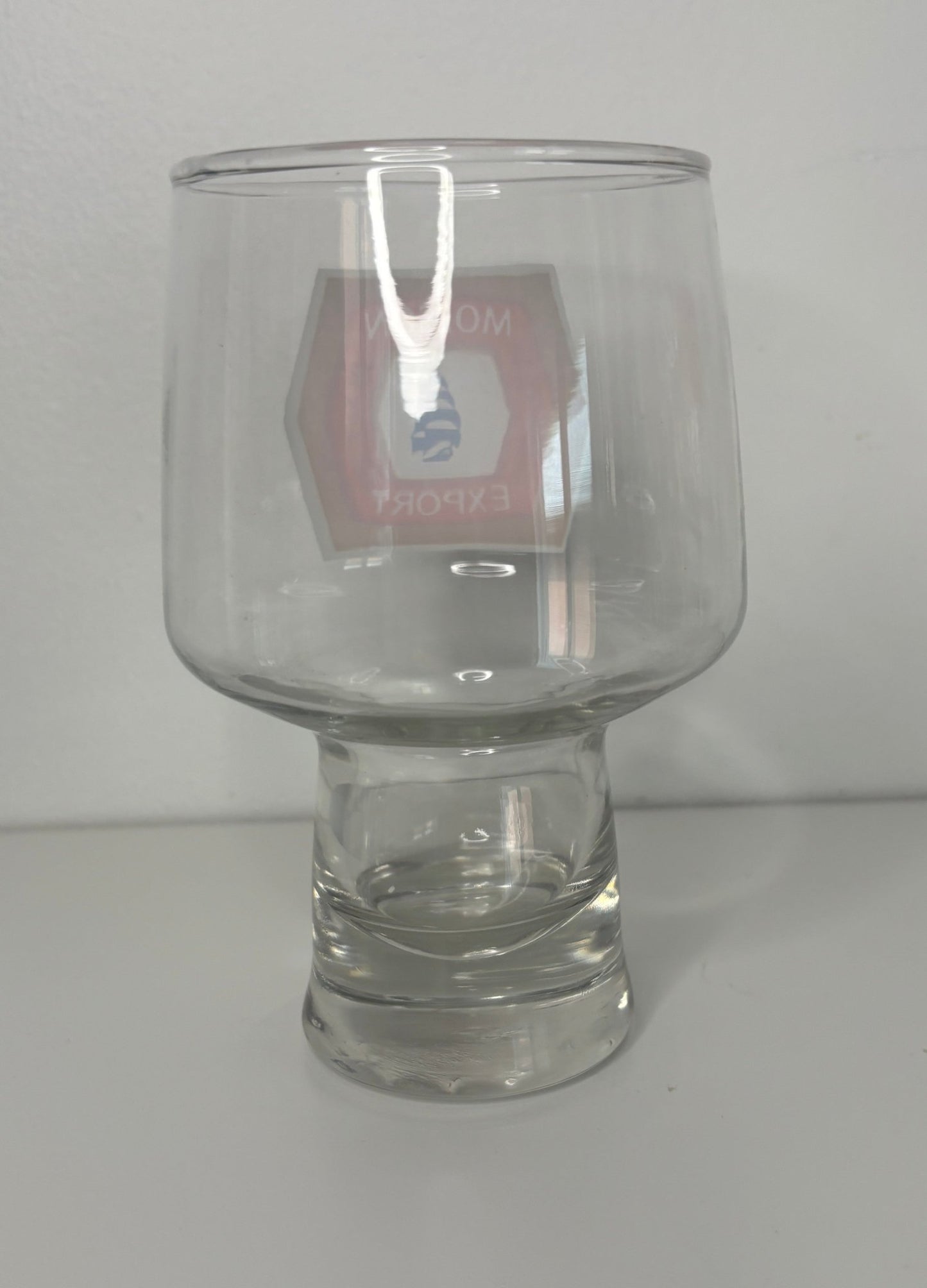 Molson Export Pilsner Beer Glass with Molson export logo